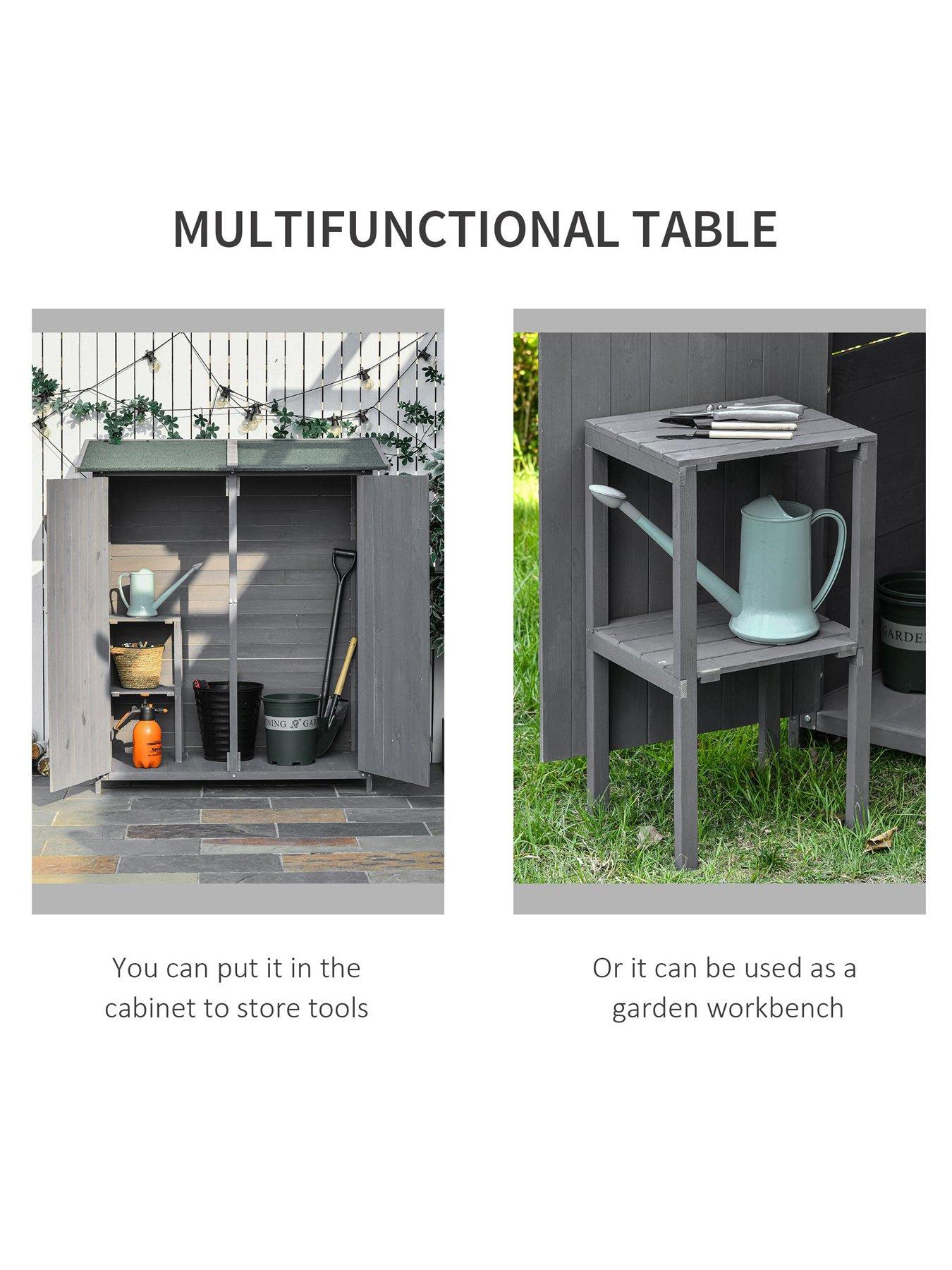 outsunny-garden-wood-storage-shed-w-storage-table-asphalt-roof-139x75x160cm-greydetail