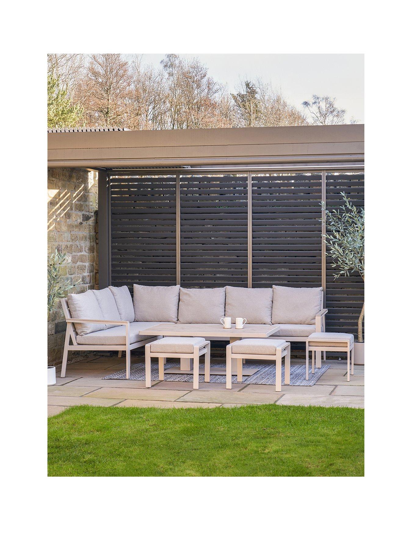 Pacific Lifestyle Aruba Corner Dining Set with Adjustable Table