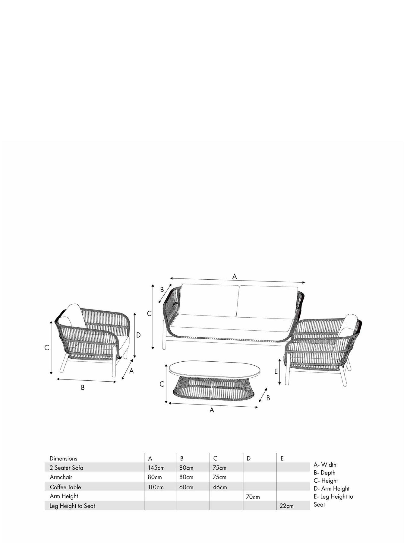 Image 5 of 5 of Pacific Lifestyle Martic Outdoor Sofa Set
