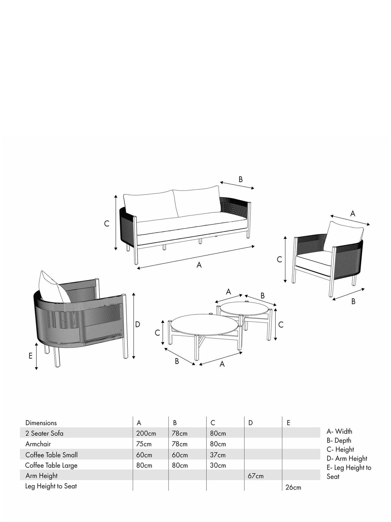 Image 5 of 5 of Pacific Lifestyle Marche Outdoor Sofa Set