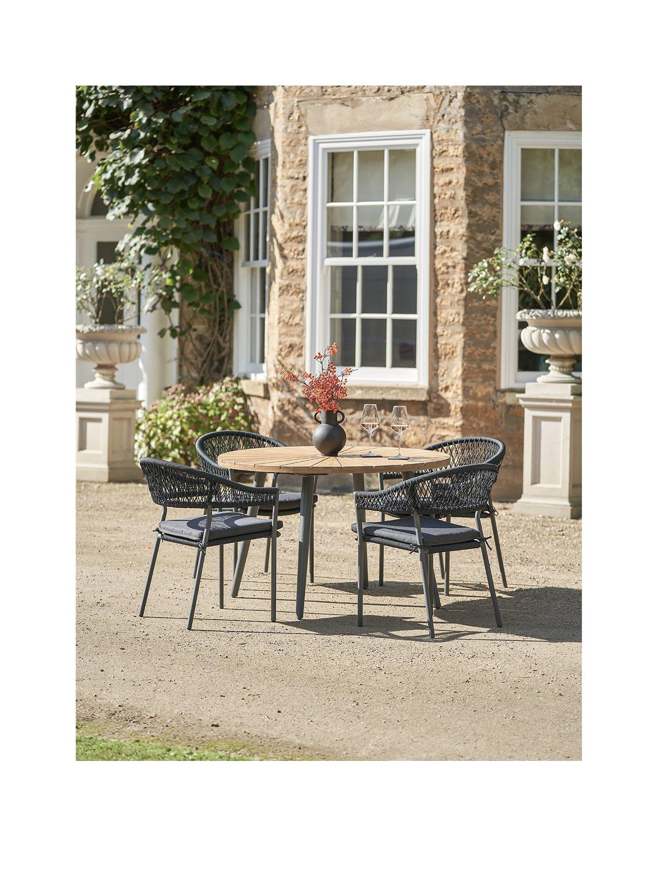 Image 1 of 6 of Pacific Lifestyle Bazel Outdoor 4 Seater Dining Set