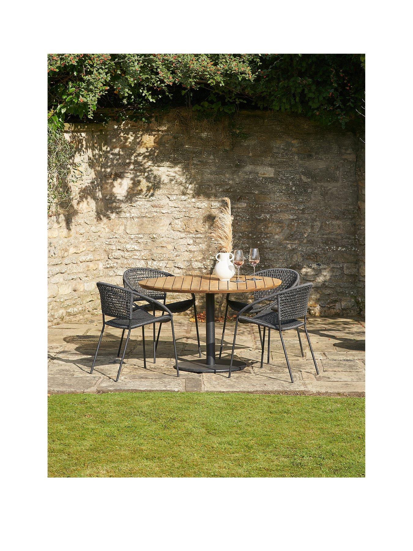 Image 1 of 6 of Pacific Lifestyle Dakota Outdoor 4 Seater Dining Set Black