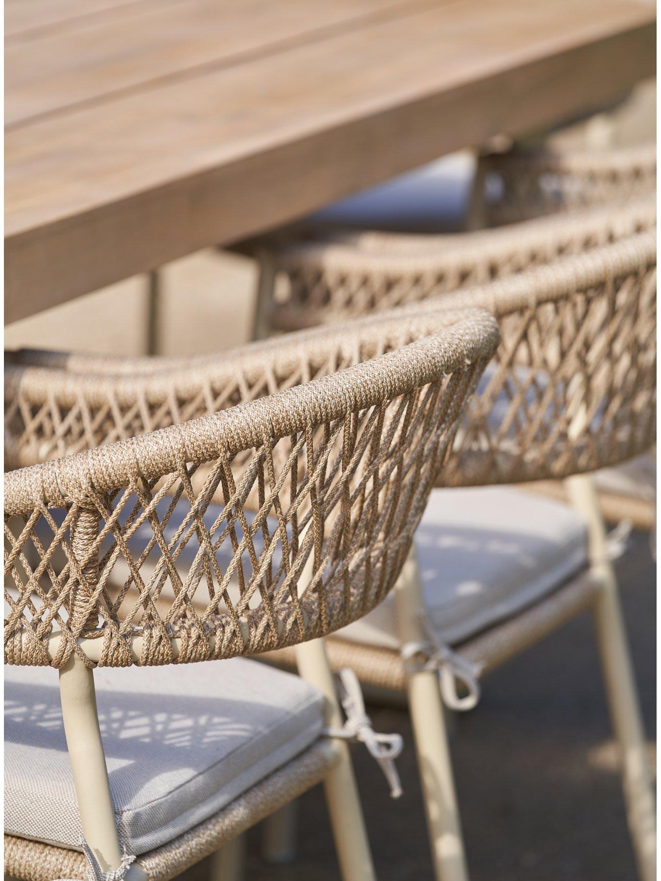 Image 4 of 6 of Pacific Lifestyle Osaka Outdoor 8 Seater Dining Set Latte
