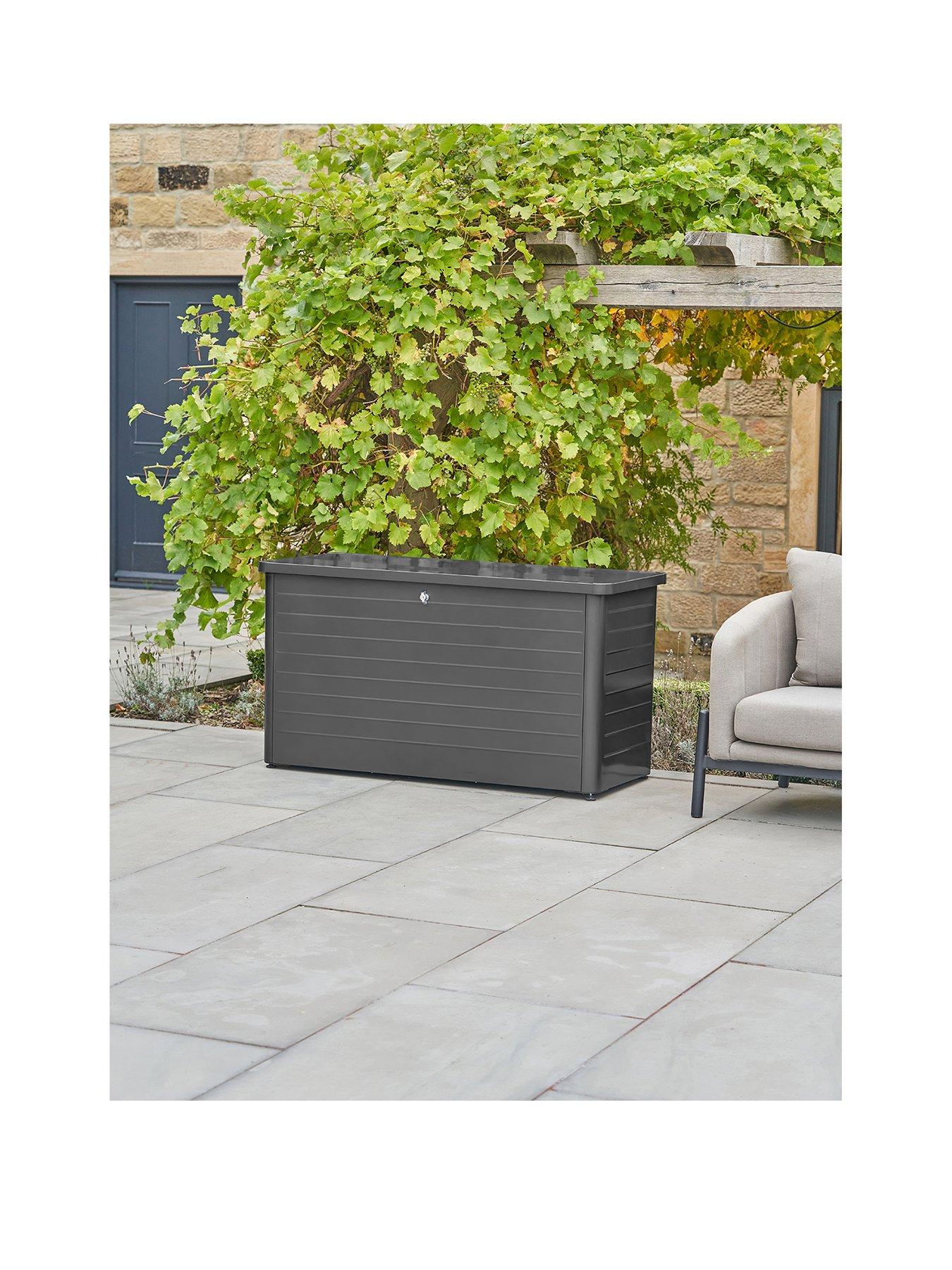 Image 1 of 6 of Pacific Lifestyle Rhode Island Small Galvanised Steel Cushion Box Black