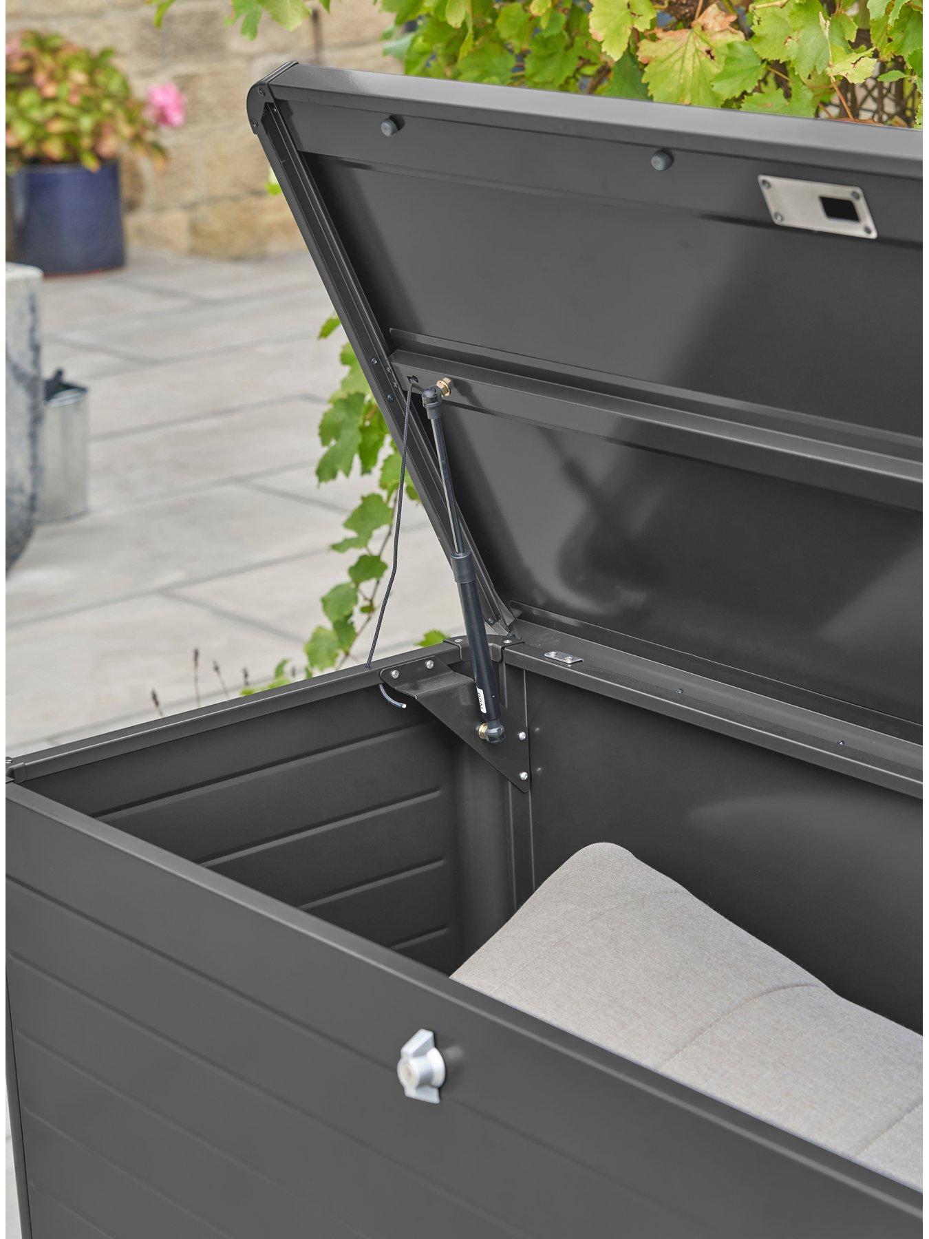 Image 3 of 6 of Pacific Lifestyle Rhode Island Small Galvanised Steel Cushion Box Black