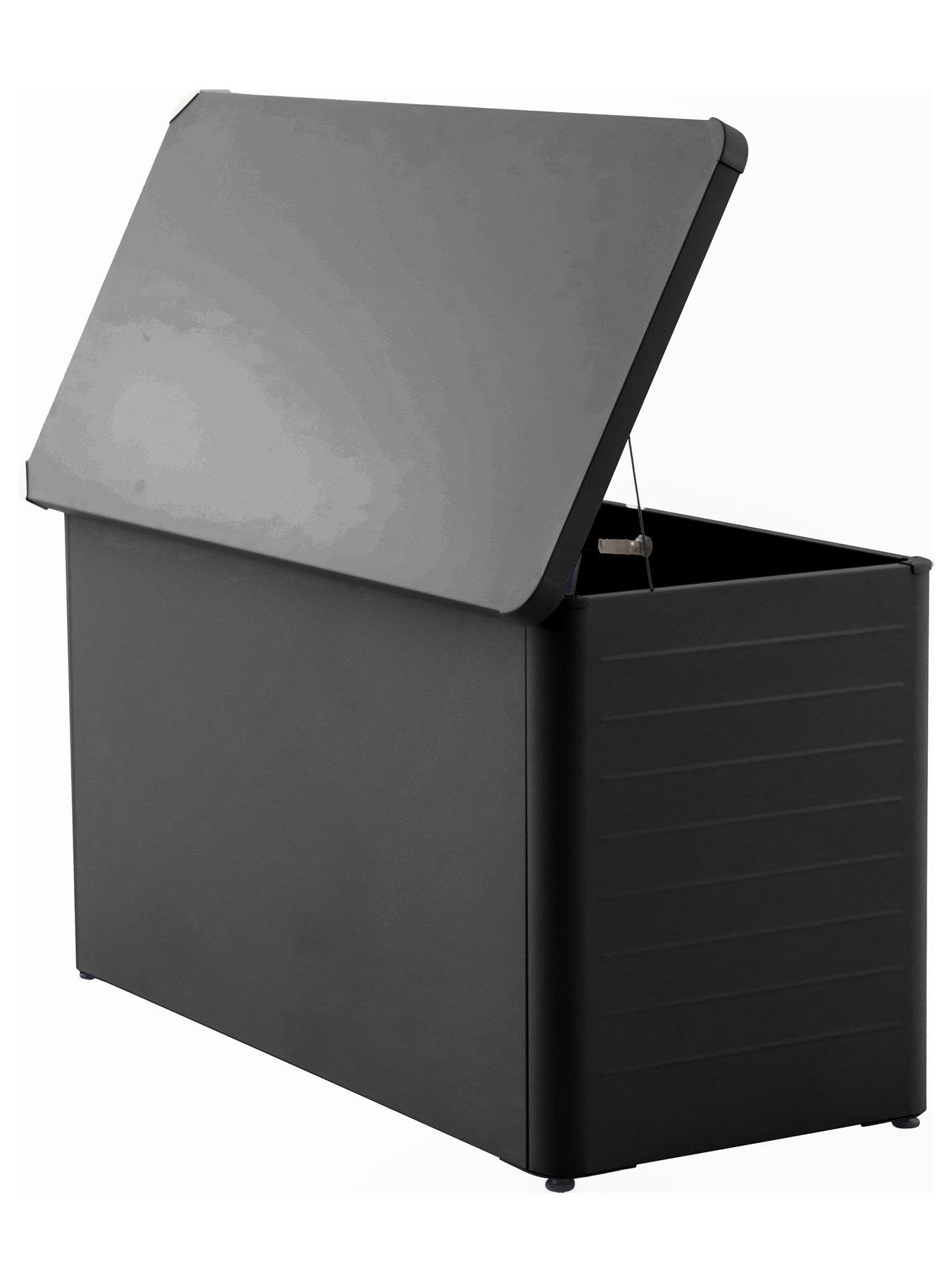 Image 5 of 6 of Pacific Lifestyle Rhode Island Small Galvanised Steel Cushion Box Black