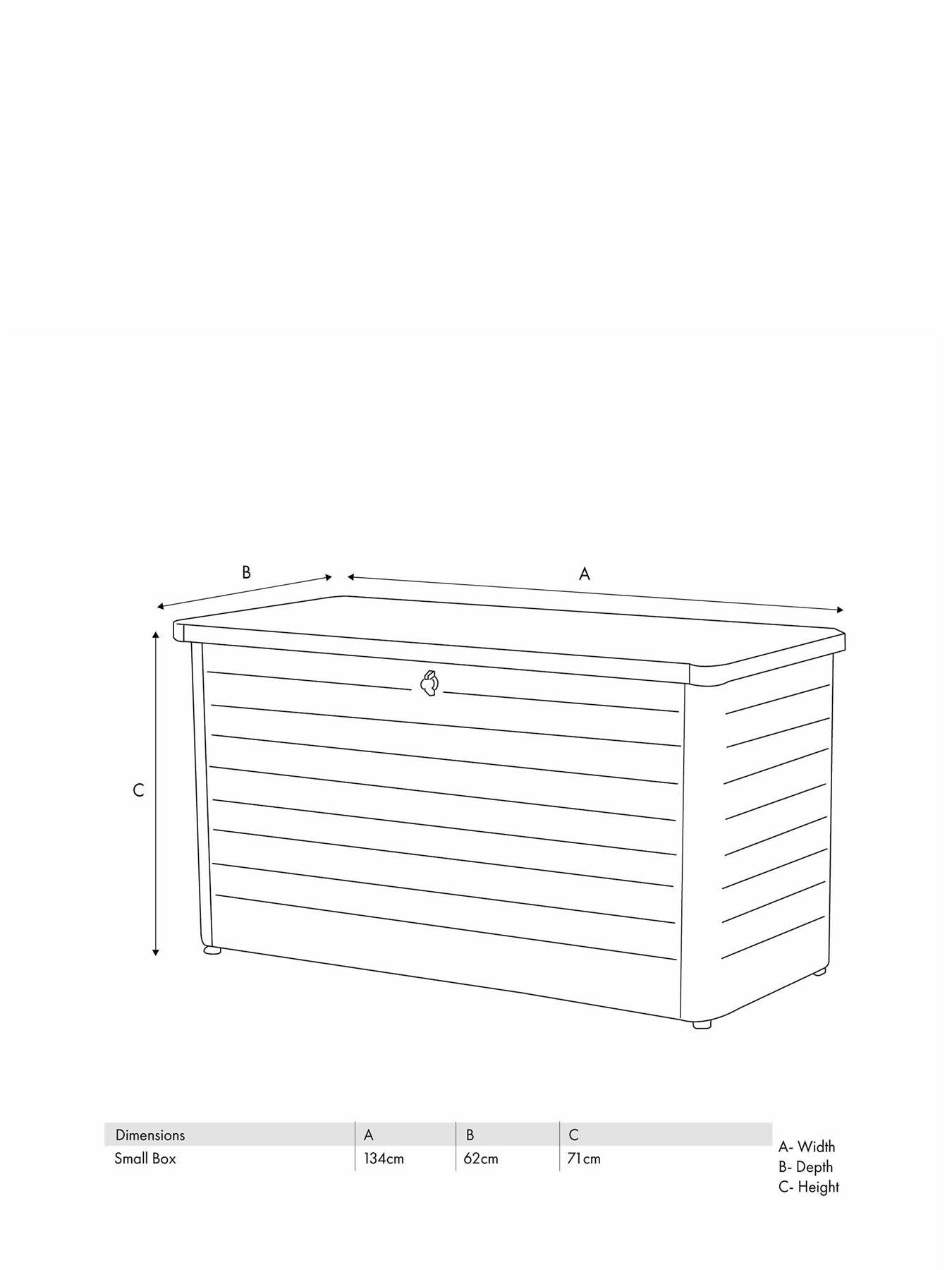 Image 6 of 6 of Pacific Lifestyle Rhode Island Small Galvanised Steel Cushion Box Black