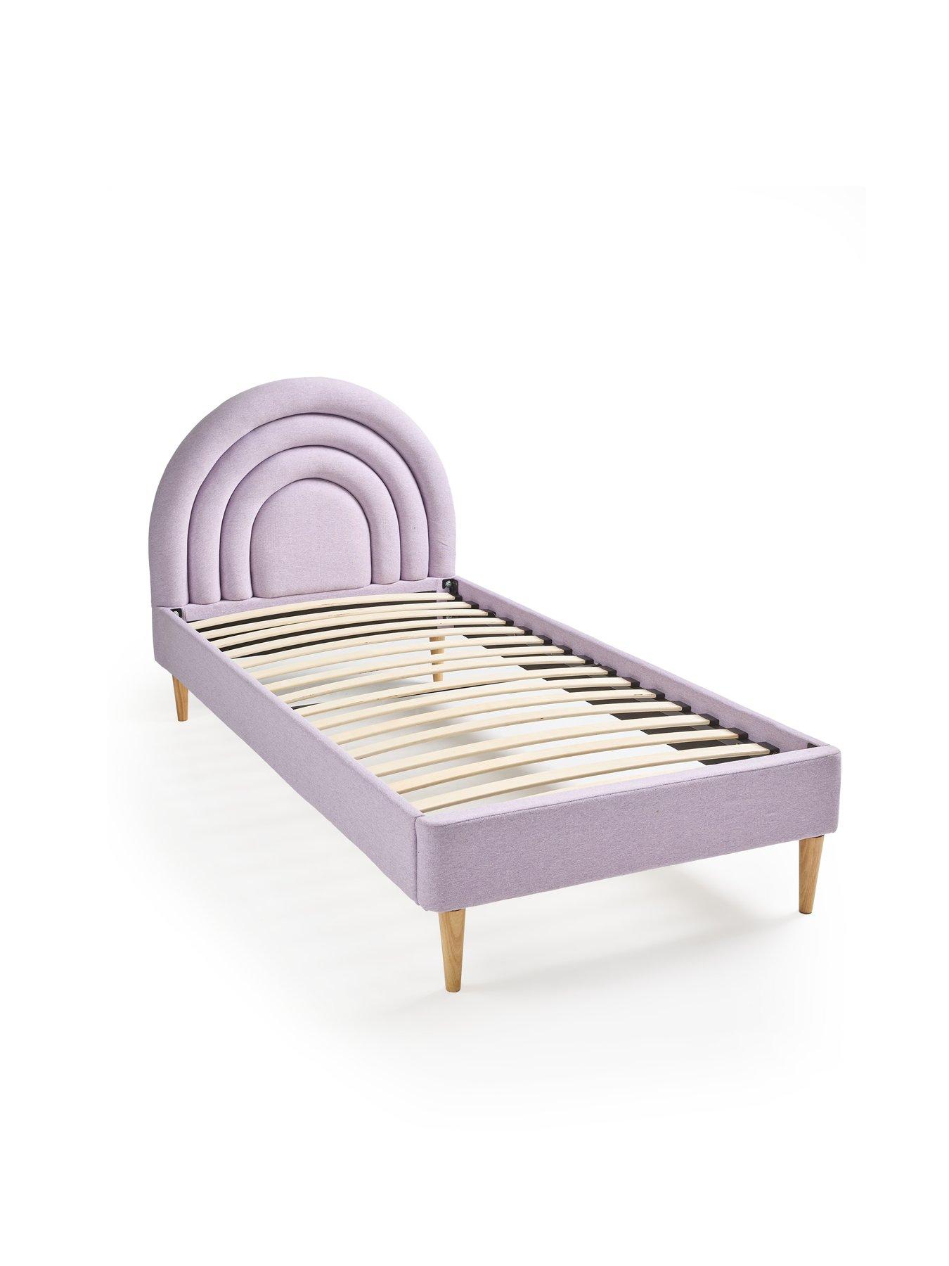 very-home-rainbow-small-double-bed-with-mattress-option-buy-amp-save-lilac-fscreg-certifiedback