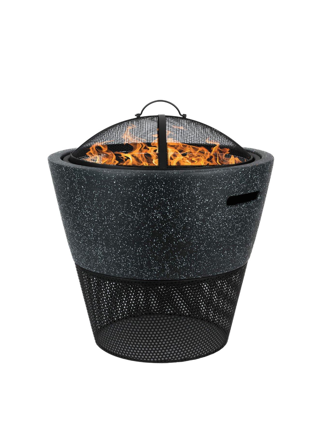 Image of Streetwize MGO Round Firepit/BBQ with Log Storage