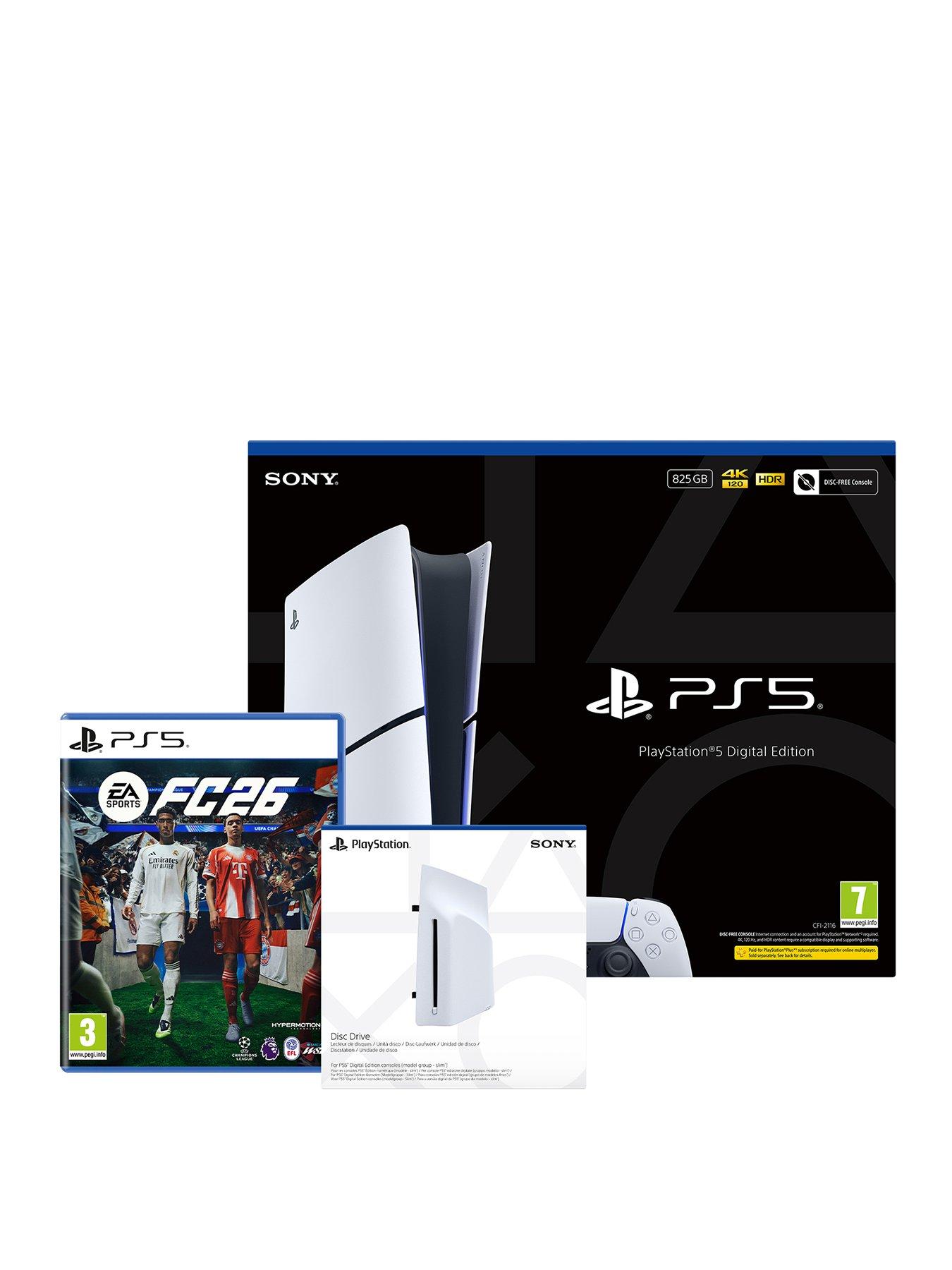 Image 1 of 8 of Playstation PlayStation&reg;5&nbsp;Digital Edition &ndash; 825GB with&nbsp;EA SPORTS&nbsp;FC&trade; 26&nbsp;&amp; Disc Drive