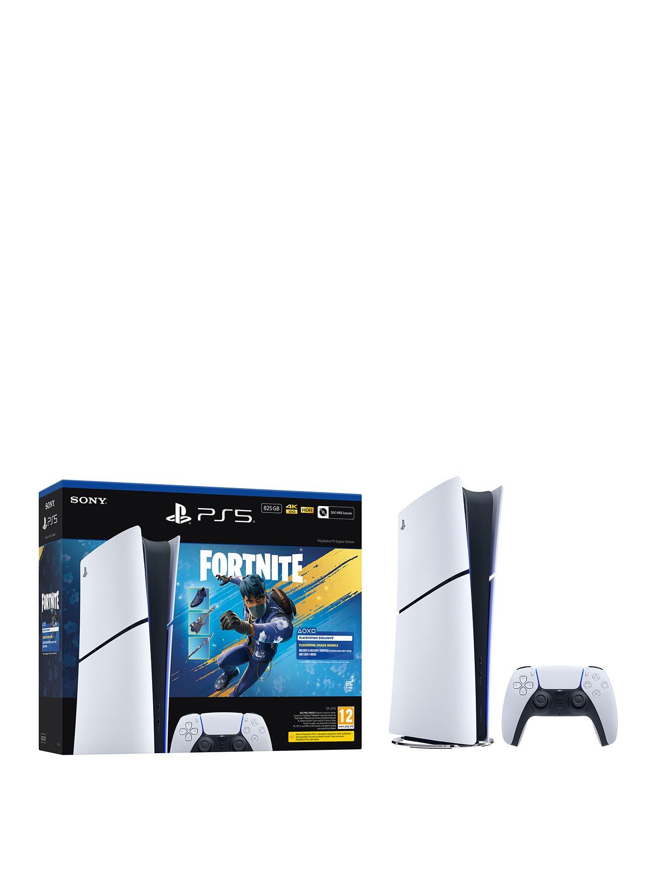 Image 1 of 7 of PlayStation 5 Digital Edition 825GB - Fortnite Flowering Chaos Bundle