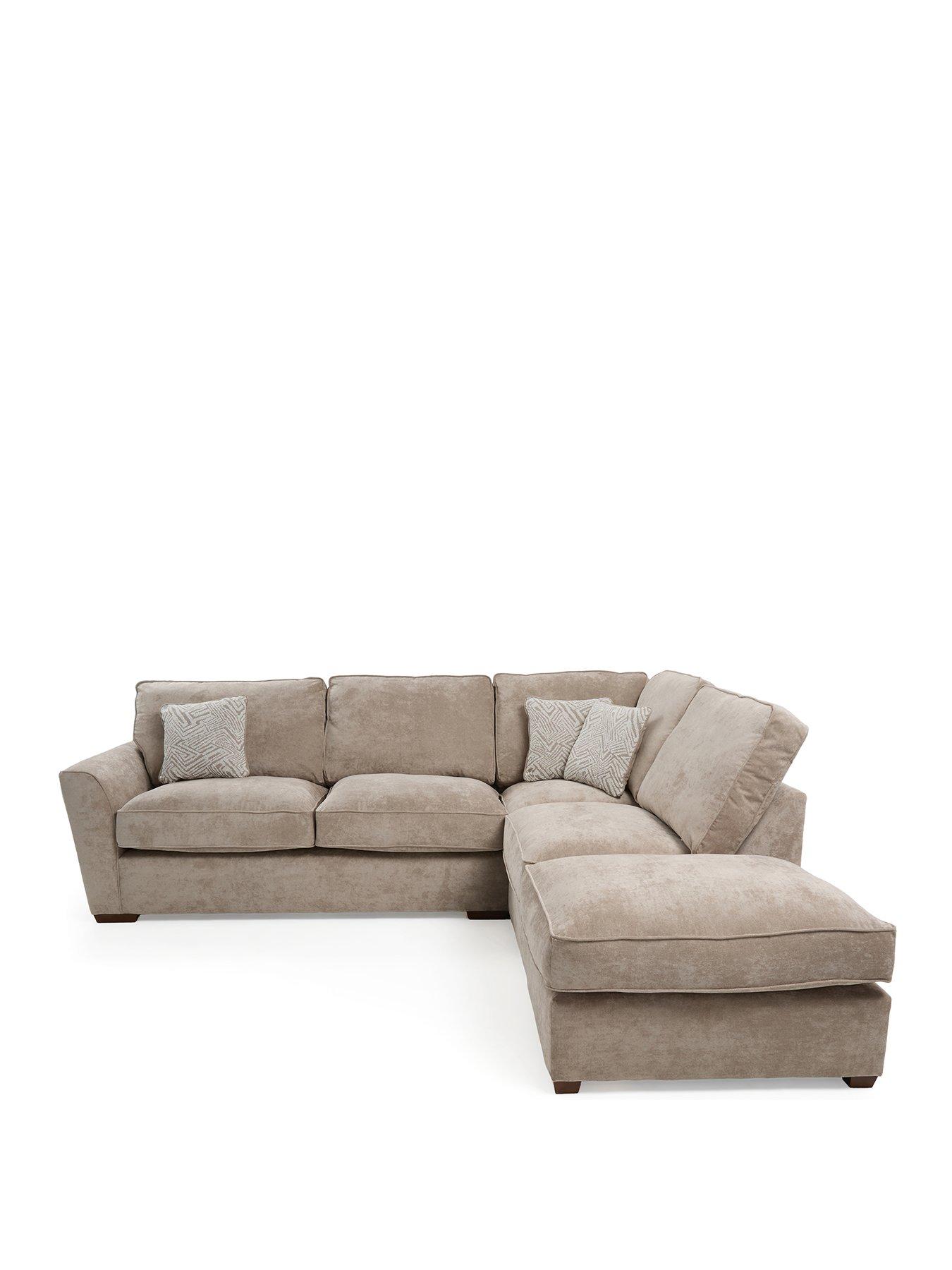 Image 3 of 7 of The Very Collection Treviso Right Hand Corner Fabric Chaise with Footstool&nbsp;- Made to Order in the UK