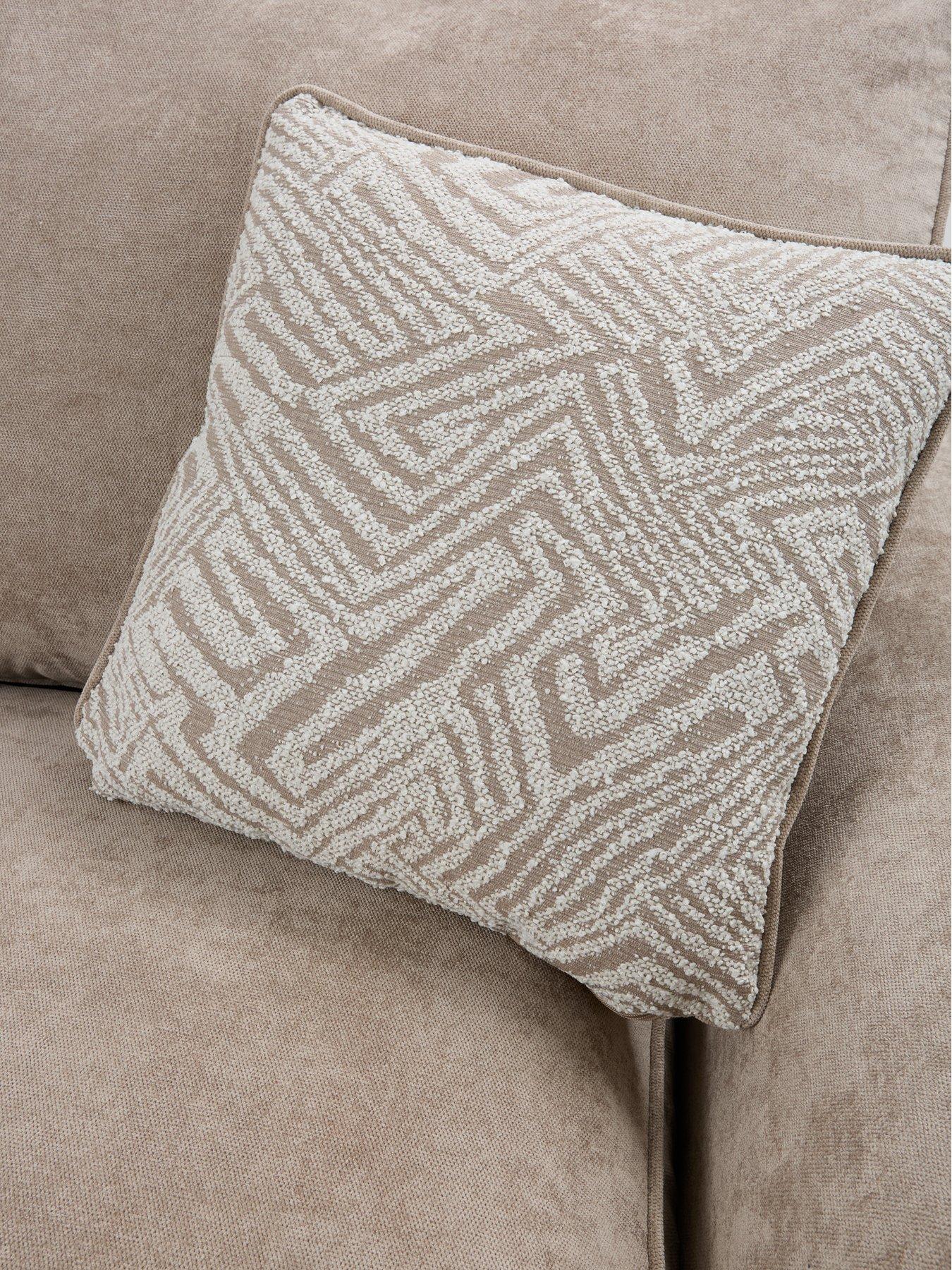 Image 6 of 7 of The Very Collection Treviso Right Hand Corner Fabric Chaise with Footstool&nbsp;- Made to Order in the UK