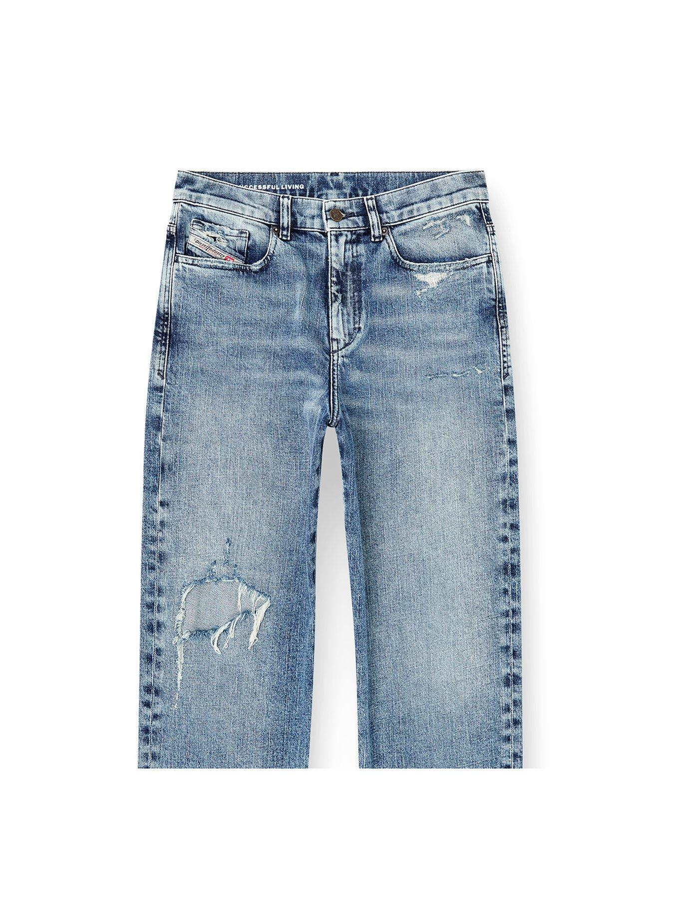 Image 4 of 4 of Diesel 2016 D-air Straight Fit Jeans - Mid Wash