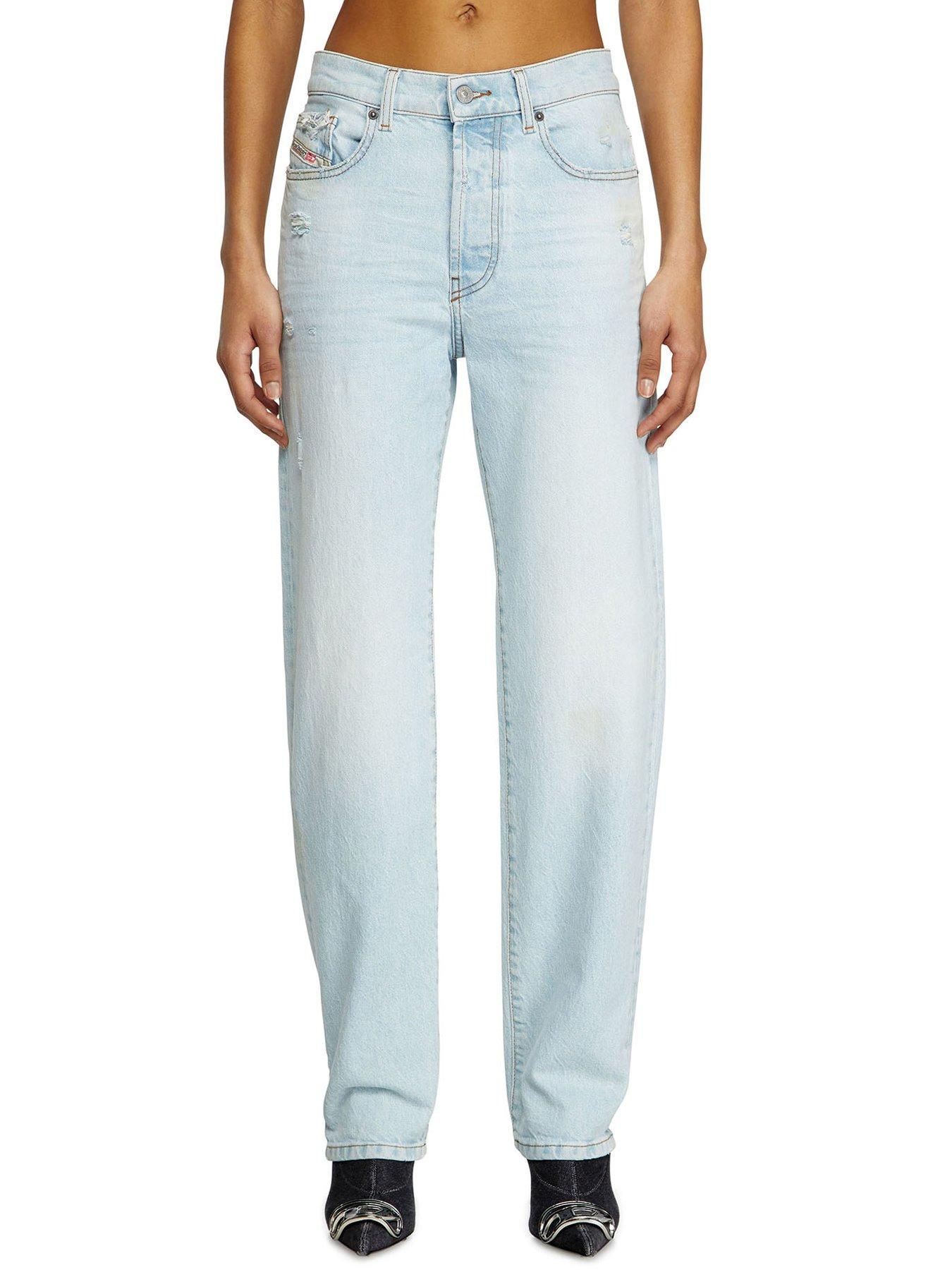 Image 1 of 5 of Diesel 1988 D-Ark Straight Fit Jeans - Light Wash