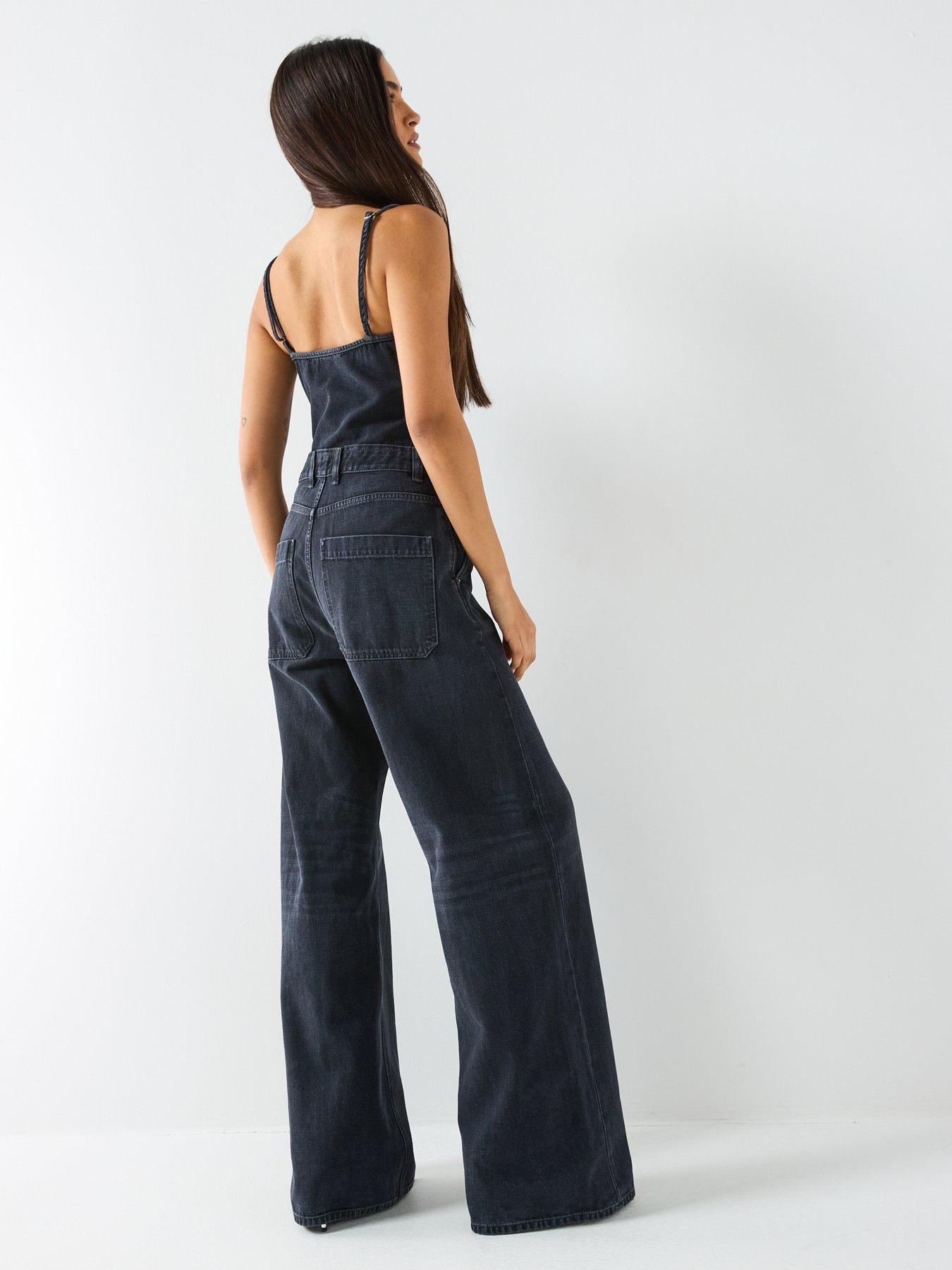 Image 2 of 5 of Diesel De-Vors Denim Jumpsuit - Dark Wash