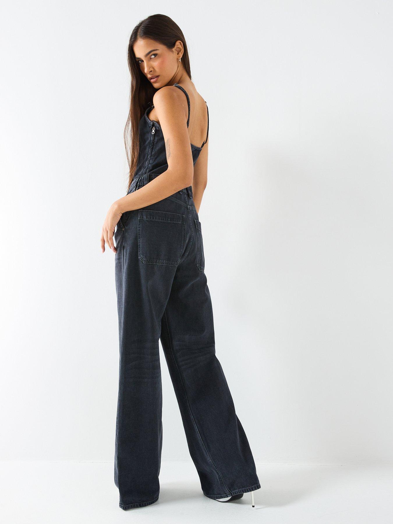 Image 3 of 5 of Diesel De-Vors Denim Jumpsuit - Dark Wash