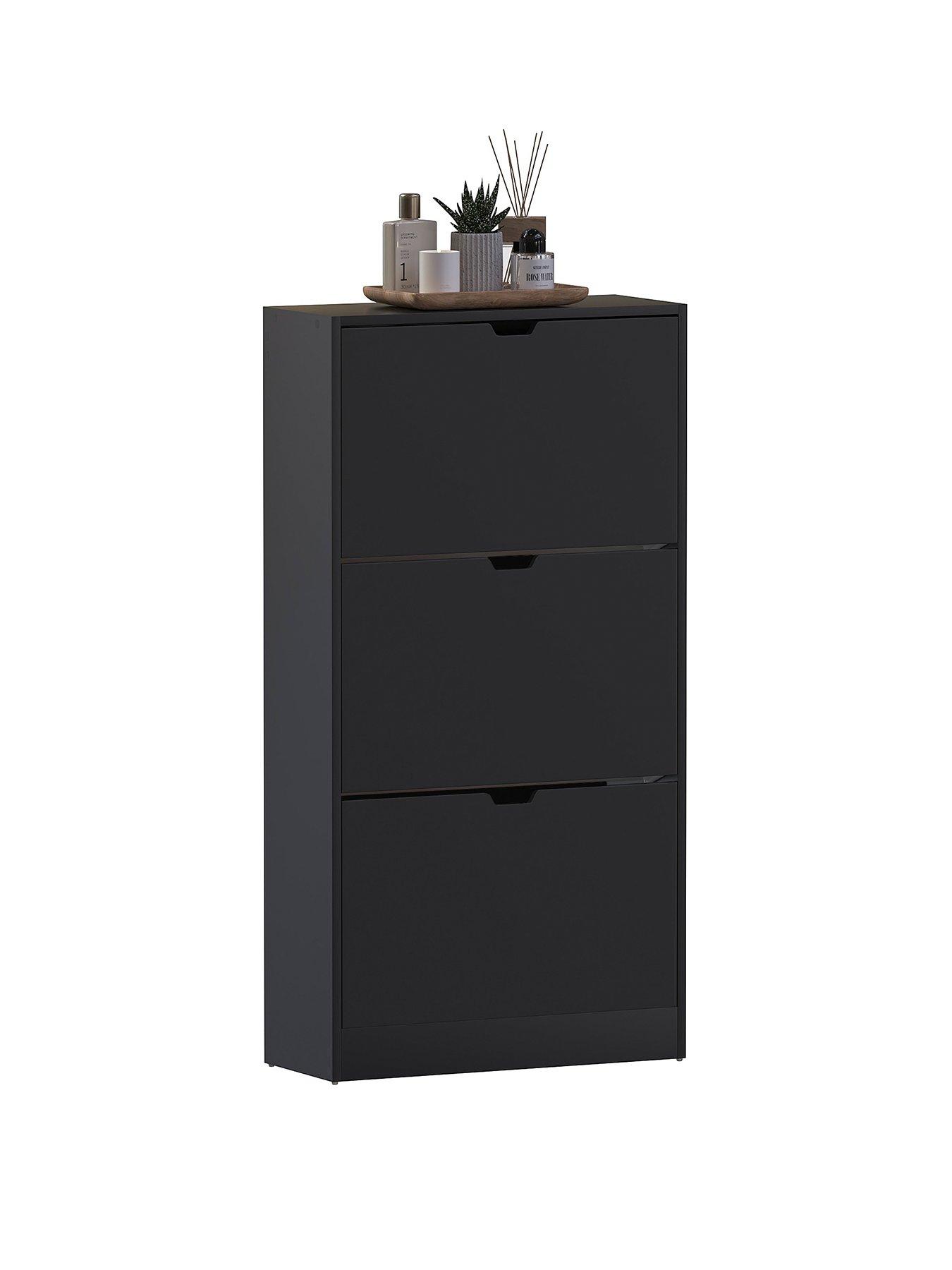 vida-designs-covenbsp3-drawer-shoe-cabinet-blacknbsp--fscreg-certifiedstillFront