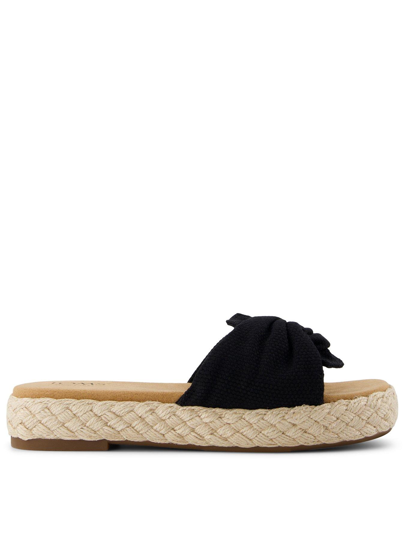 Image 1 of 7 of TOMS Abby Sliders - Black