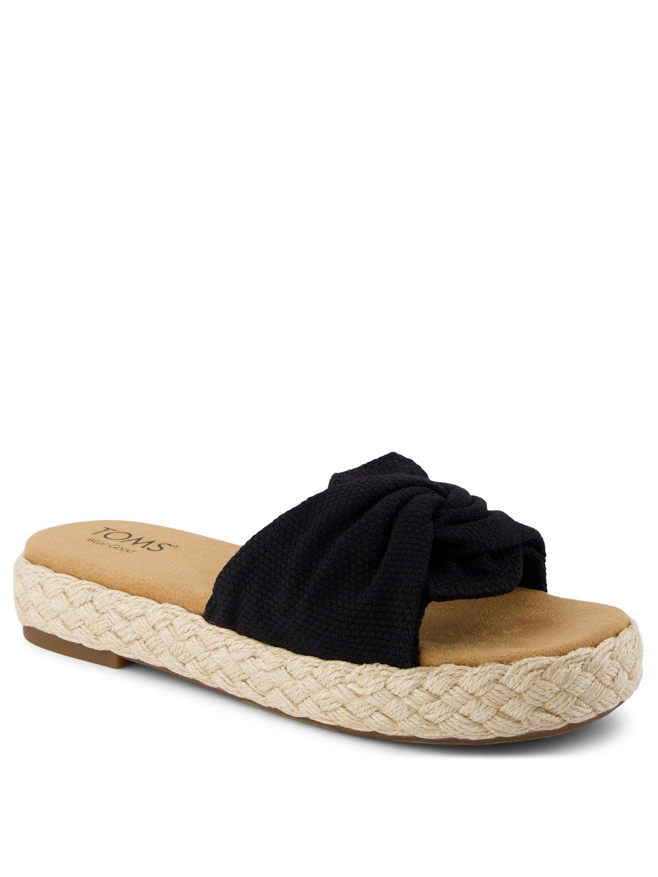 Image 2 of 7 of TOMS Abby Sliders - Black
