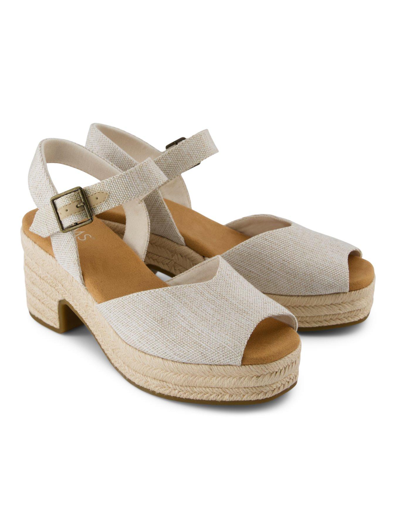 Image 6 of 7 of TOMS Isla Peep Toe Heeled Sandals - Light Natural