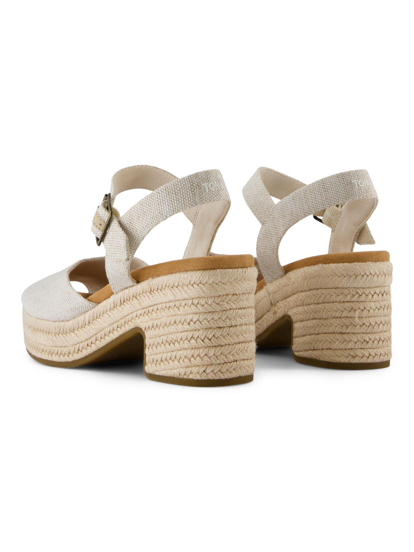 Image 7 of 7 of TOMS Isla Peep Toe Heeled Sandals - Light Natural