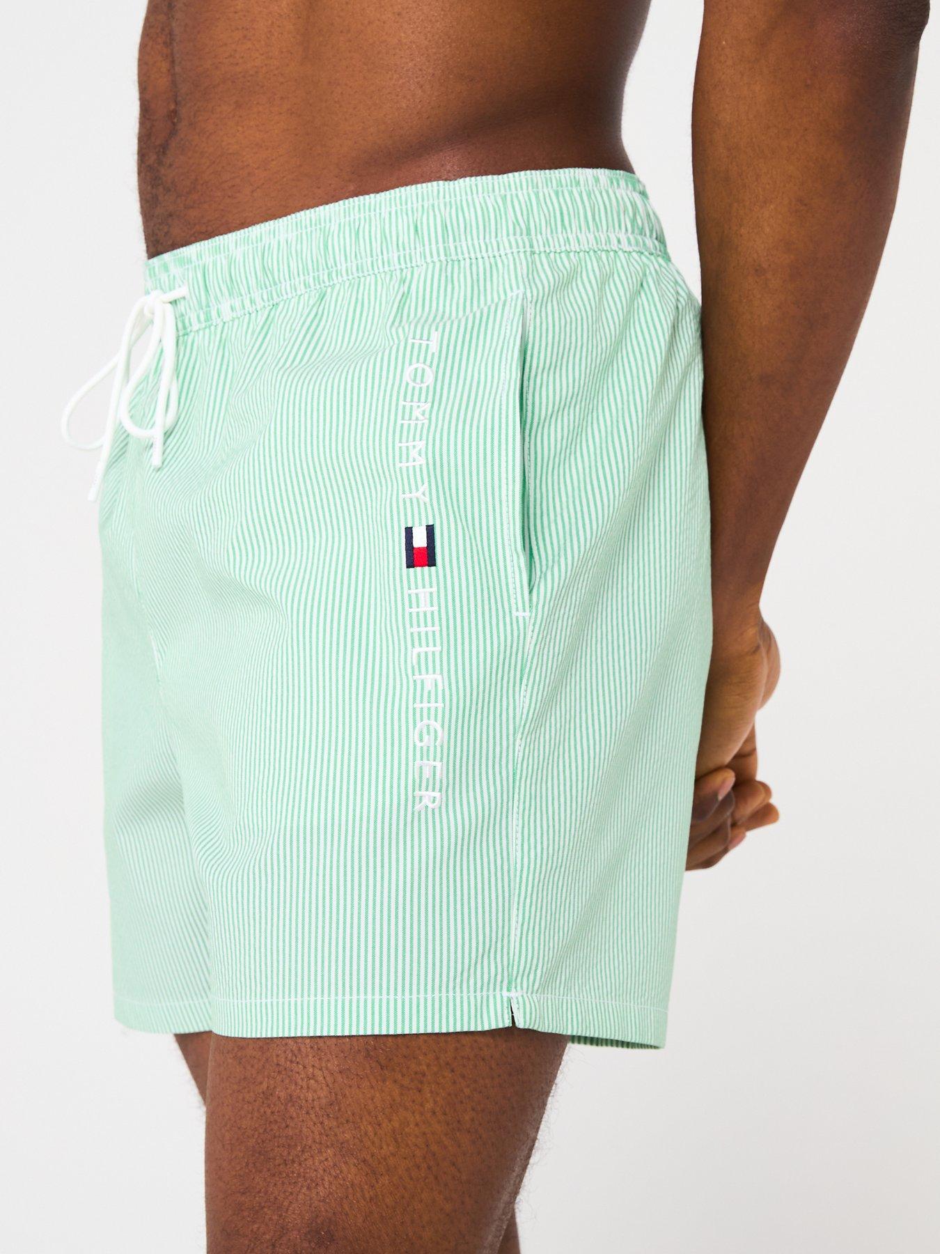 tommy-hilfiger-medium-drawstring-stripe-swim-shorts-light-greenoutfit