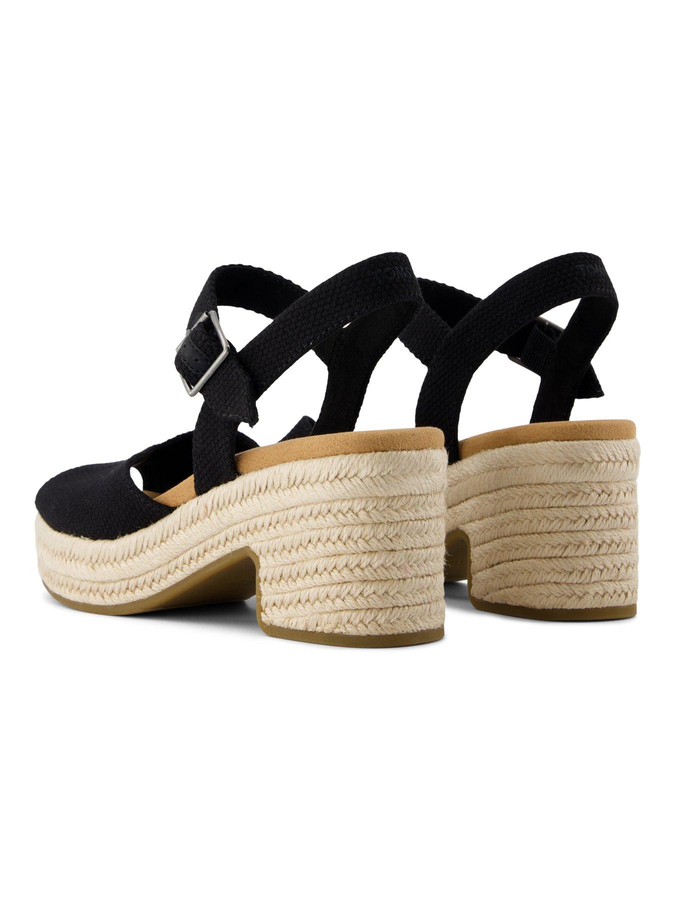Image 7 of 7 of TOMS Isla Peep Toe Heeled Sandals - Black