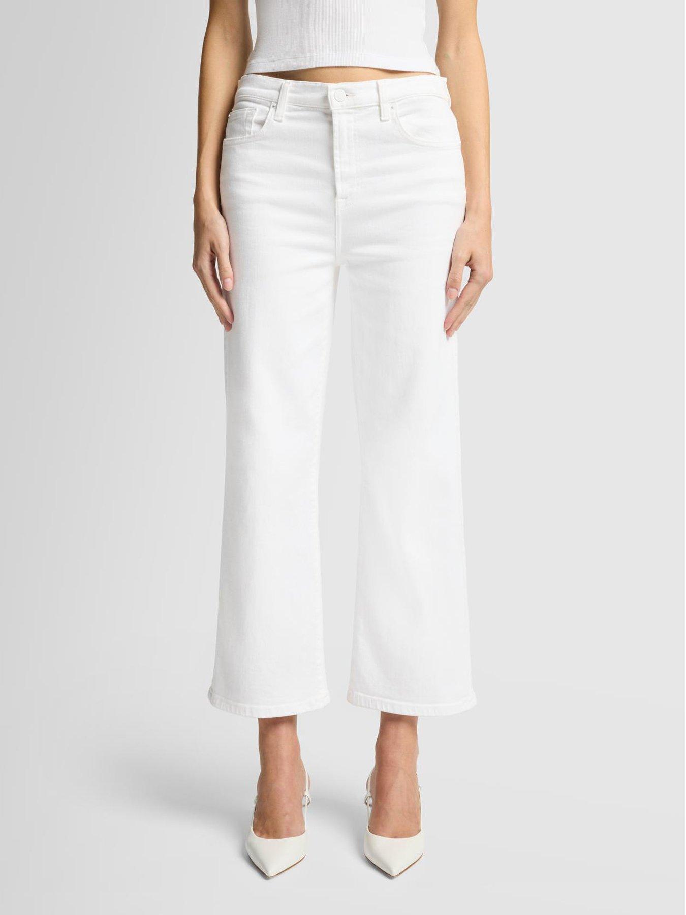 Image of 7 FOR ALL MANKIND Alexa Soleil Cropped Jeans - White