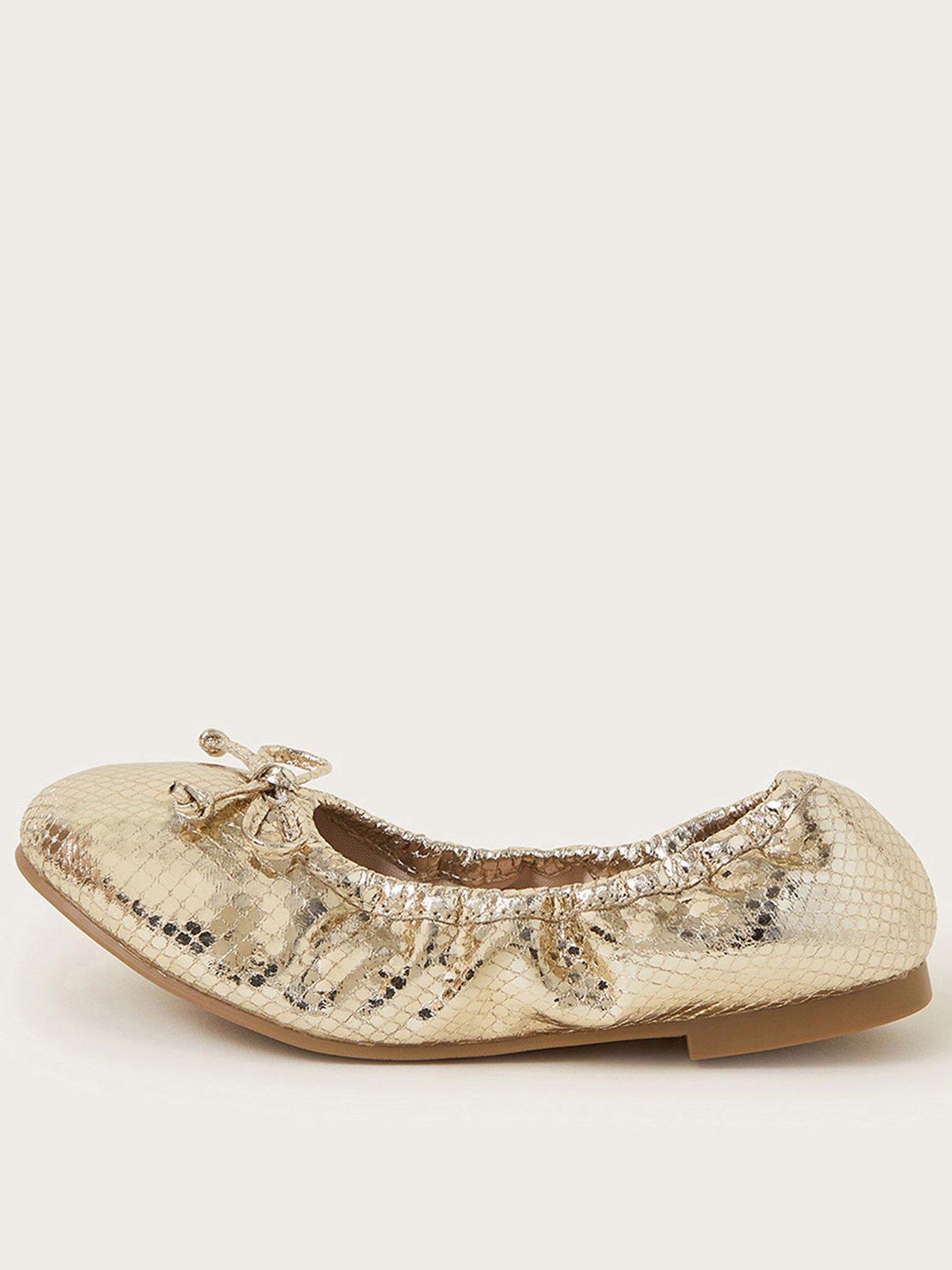 monsoon-girls-foldable-ballet-flats-gold