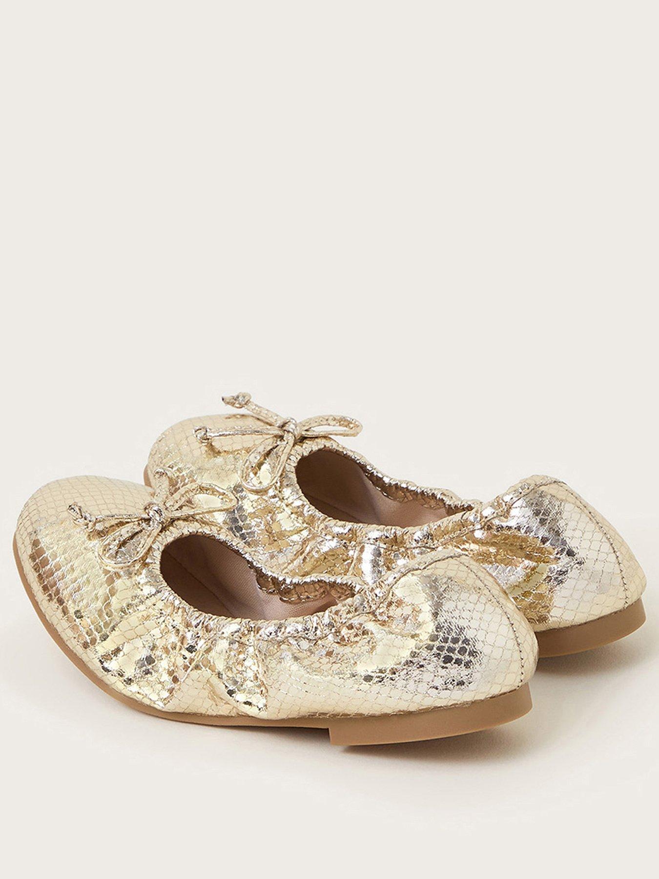 monsoon-girls-foldable-ballet-flats-goldstillFront