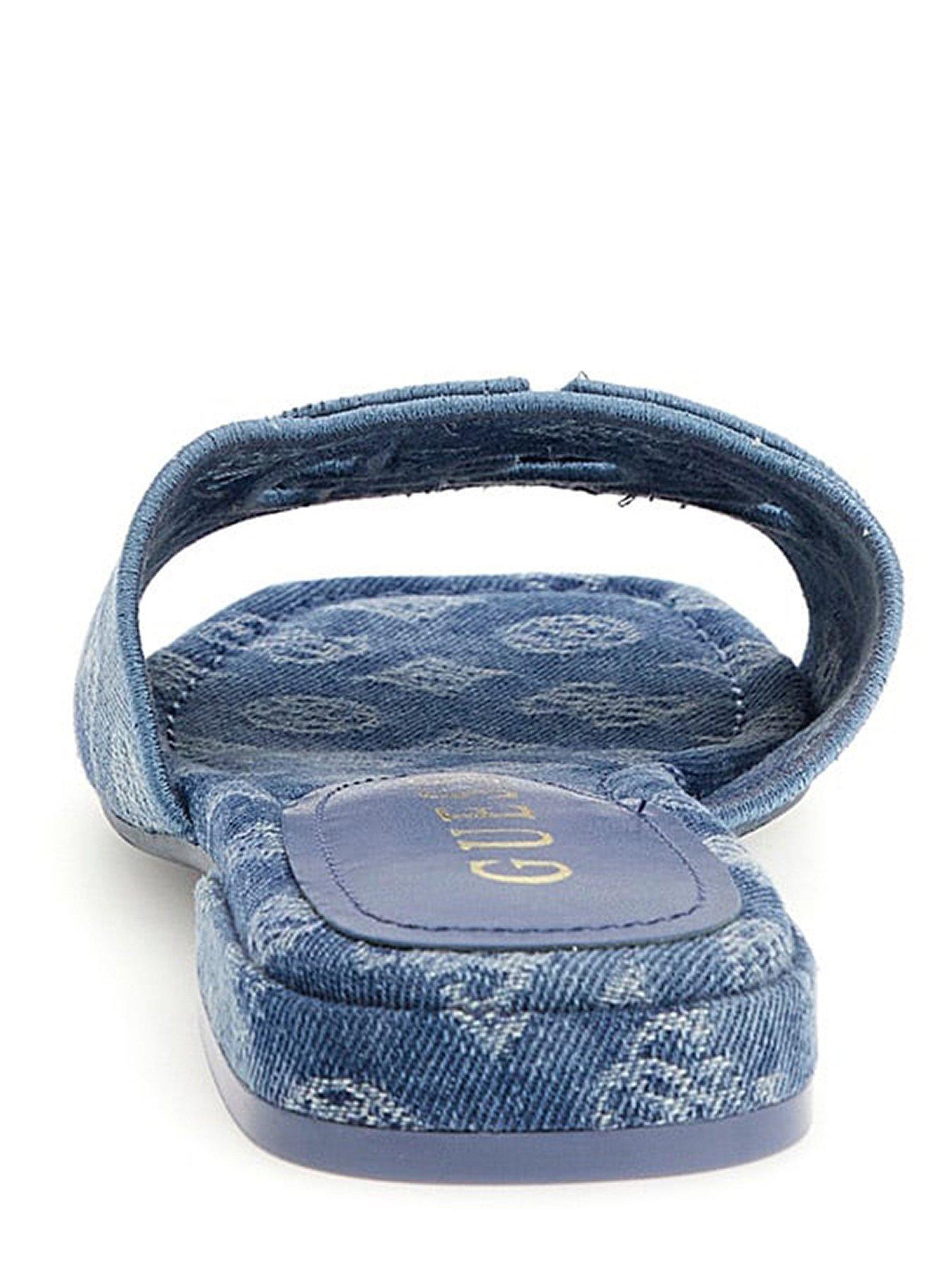 guess-tarishae-4g-logo-slip-on-sandal-blueoutfit