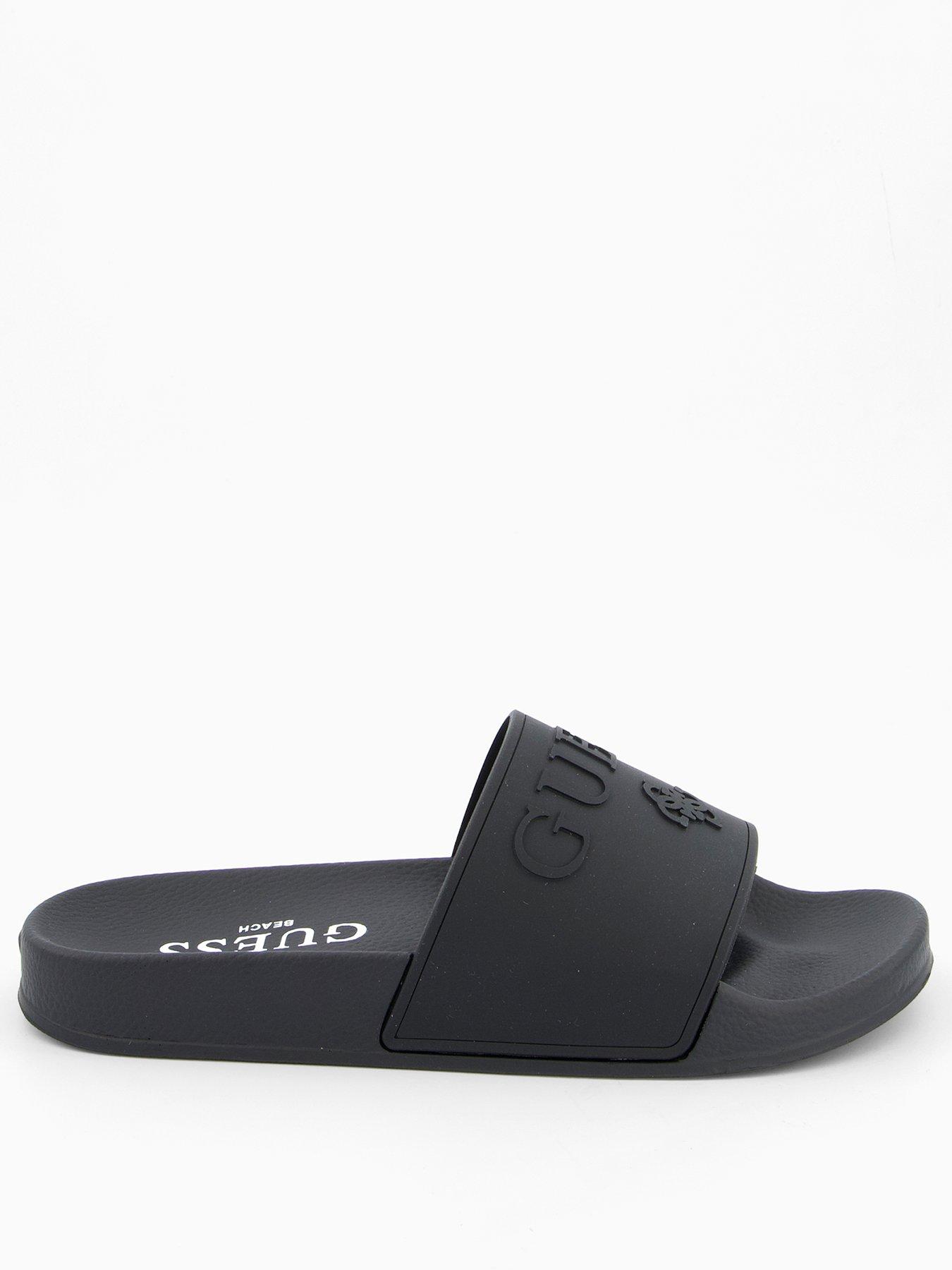 guess-beach-sliders-blackstillFront