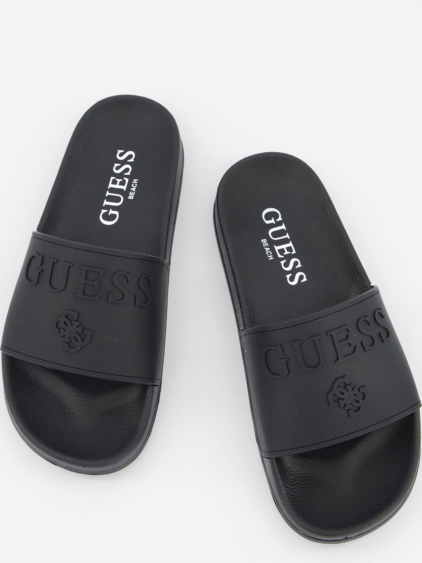 guess-beach-sliders-blackoutfit