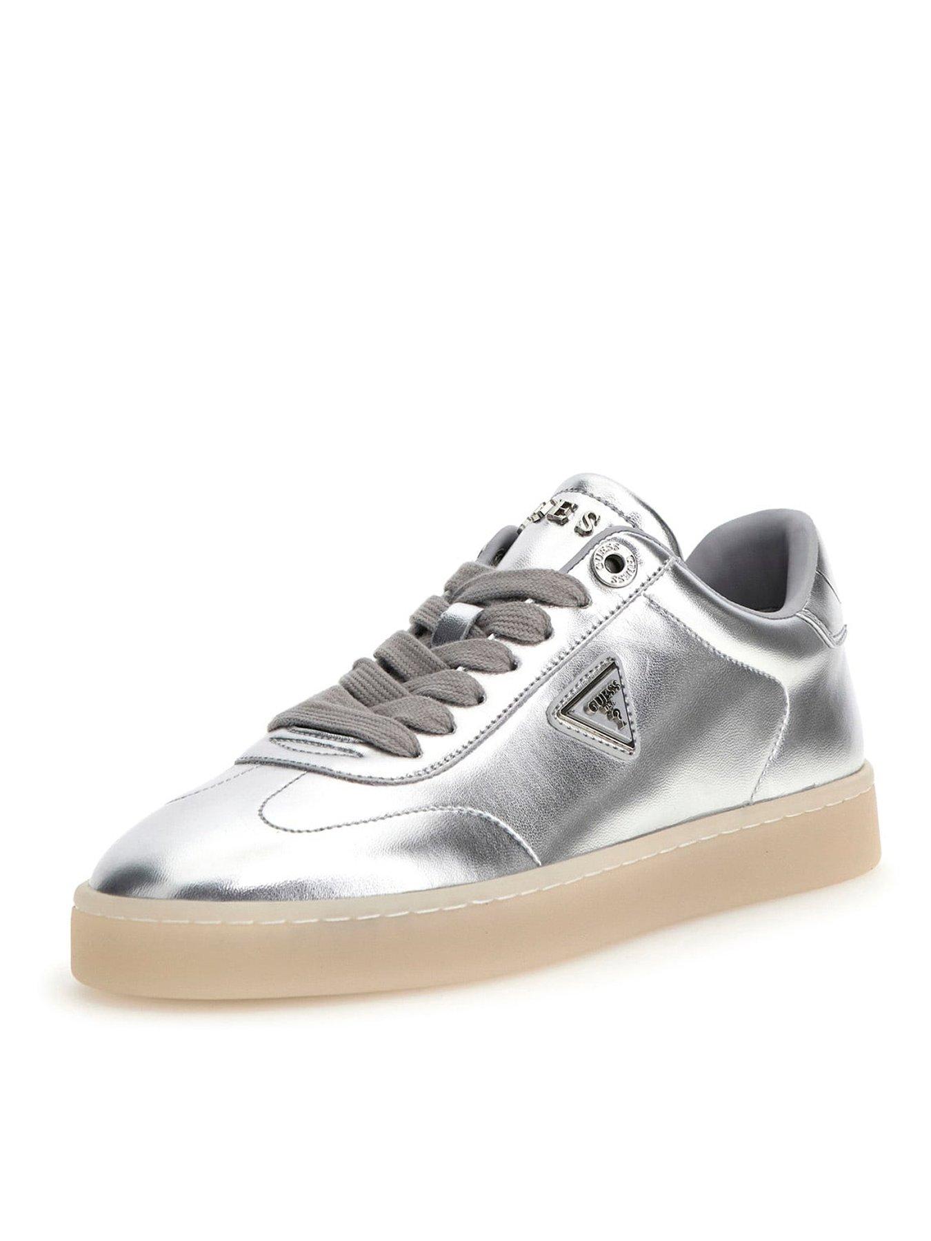 Image 1 of 5 of Guess Jazlie Metallic Sneakers - Silver
