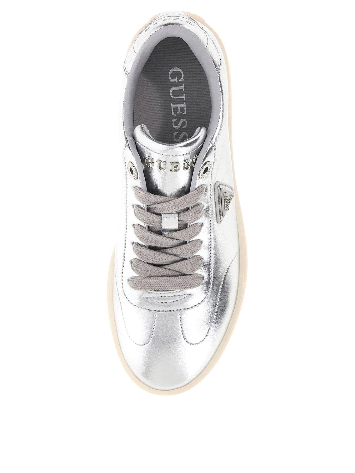 Image 2 of 5 of Guess Jazlie Metallic Sneakers - Silver