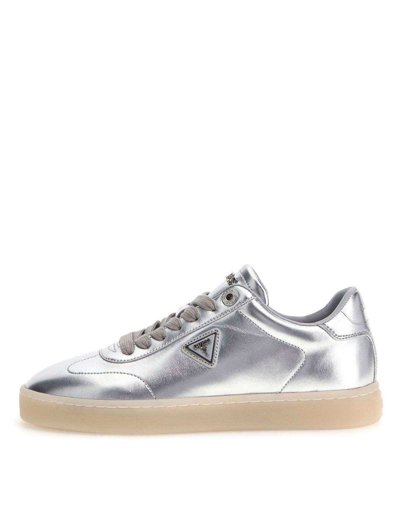 Image 3 of 5 of Guess Jazlie Metallic Sneakers - Silver