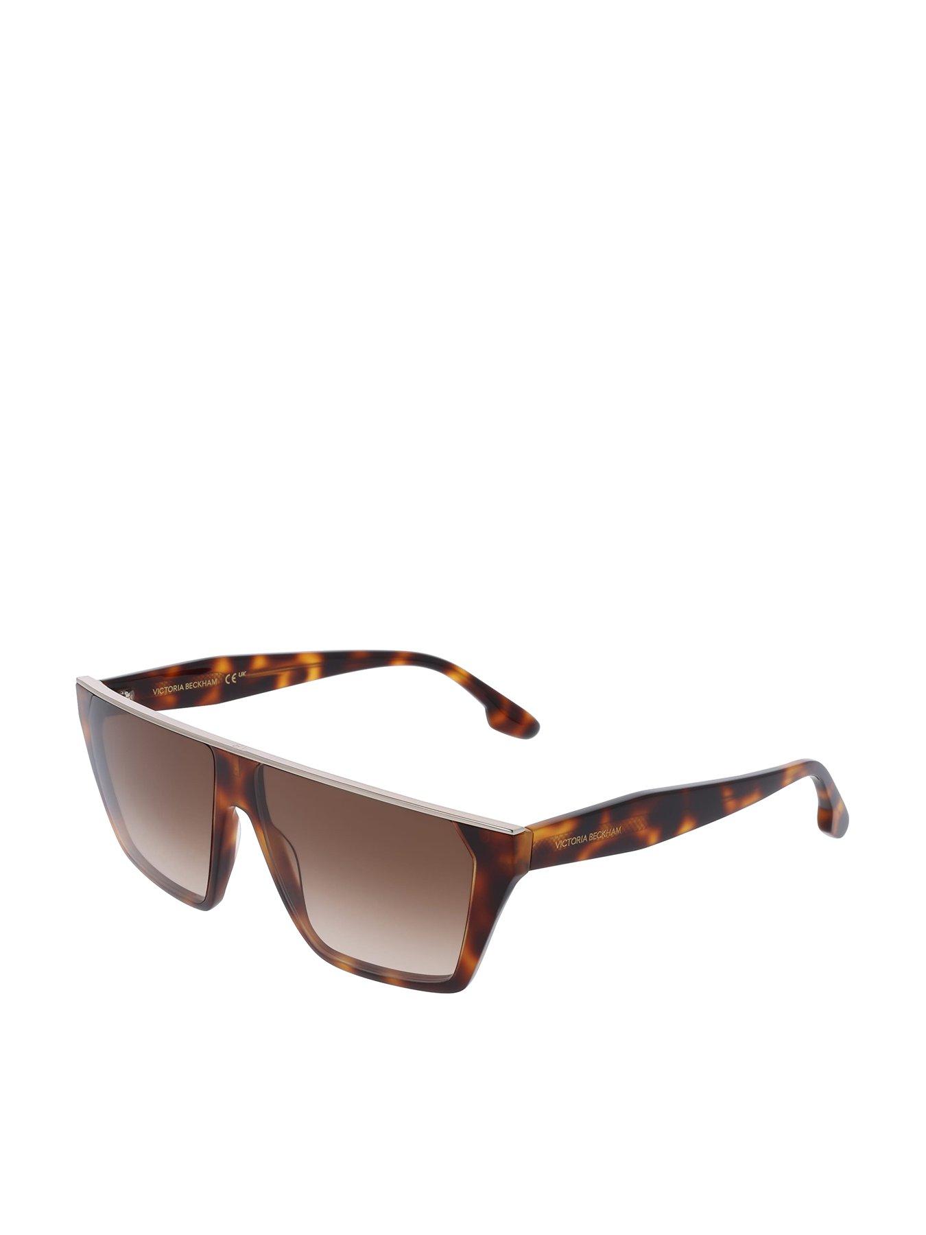 Image 1 of 4 of VICTORIA BECKHAM Vb683S Modified Rectangle Acetate Sunglasses - Brown