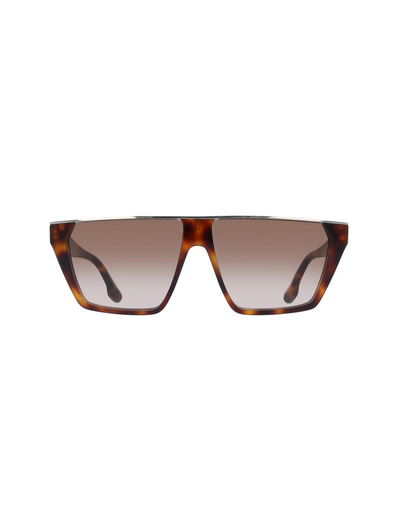 Image 2 of 4 of VICTORIA BECKHAM Vb683S Modified Rectangle Acetate Sunglasses - Brown