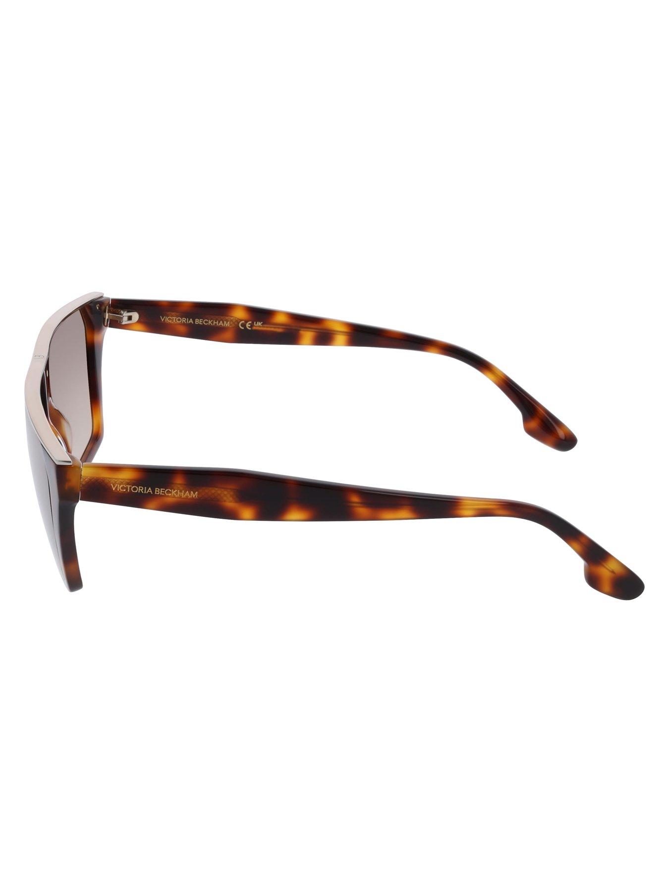 Image 3 of 4 of VICTORIA BECKHAM Vb683S Modified Rectangle Acetate Sunglasses - Brown