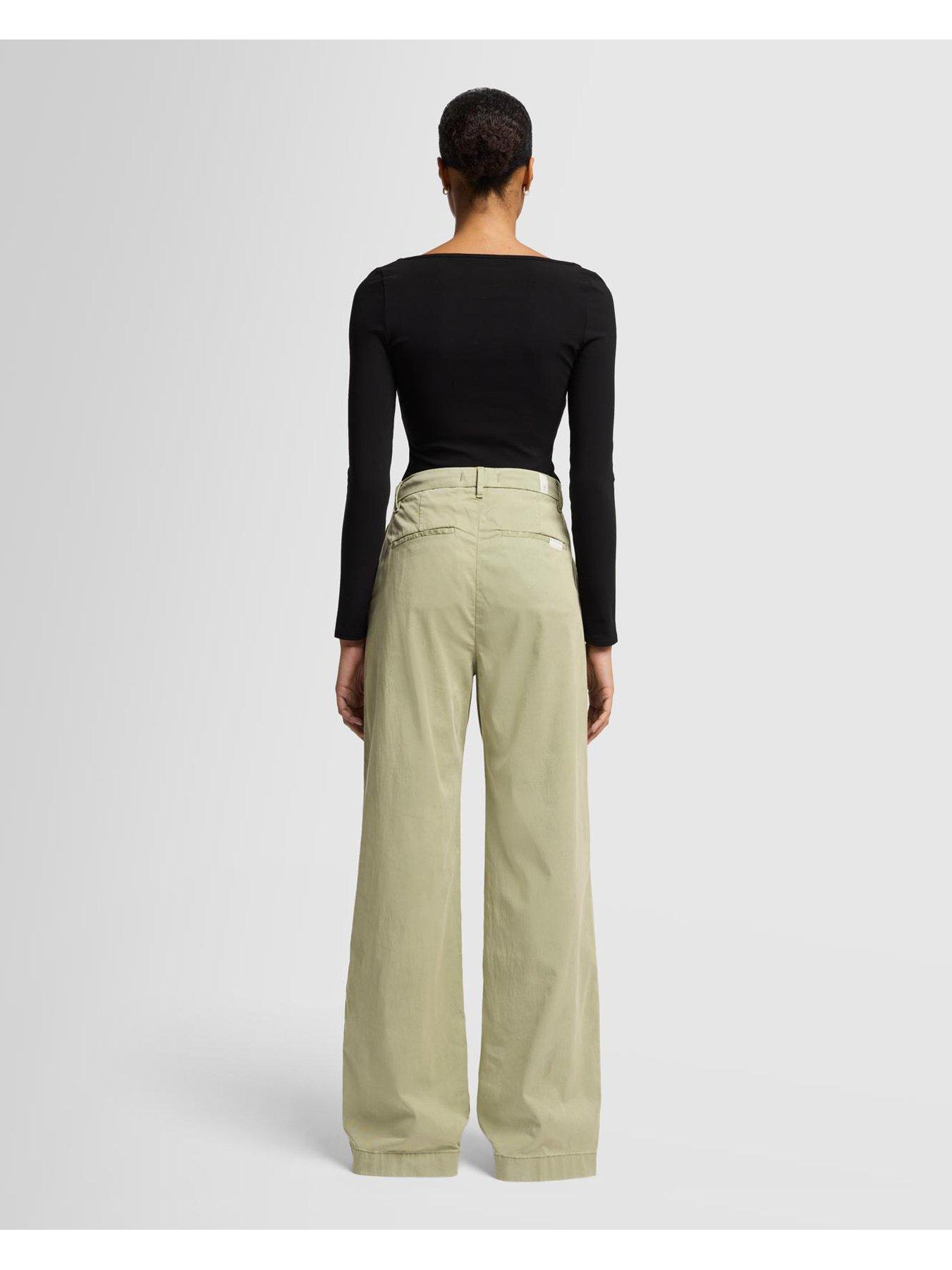 Image 2 of 5 of 7 FOR ALL MANKIND Pleated Chino Trousers - Light Khaki