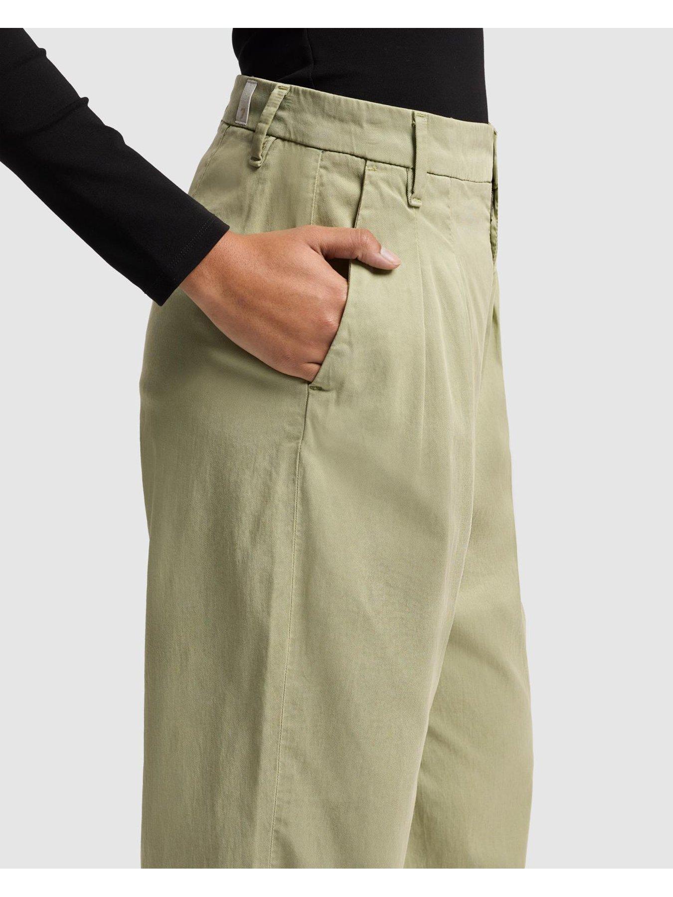 Image 4 of 5 of 7 FOR ALL MANKIND Pleated Chino Trousers - Light Khaki