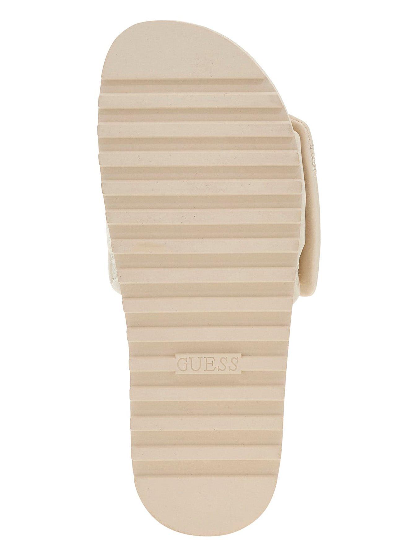 Image 5 of 5 of Guess Fabio Puffy Logo Slide - Cream
