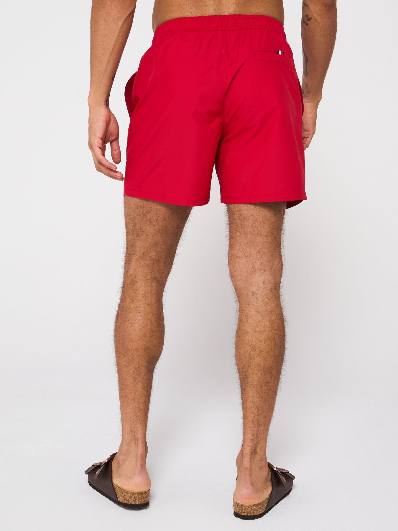 tommy-hilfiger-medium-drawstring-swim-shorts-redstillFront
