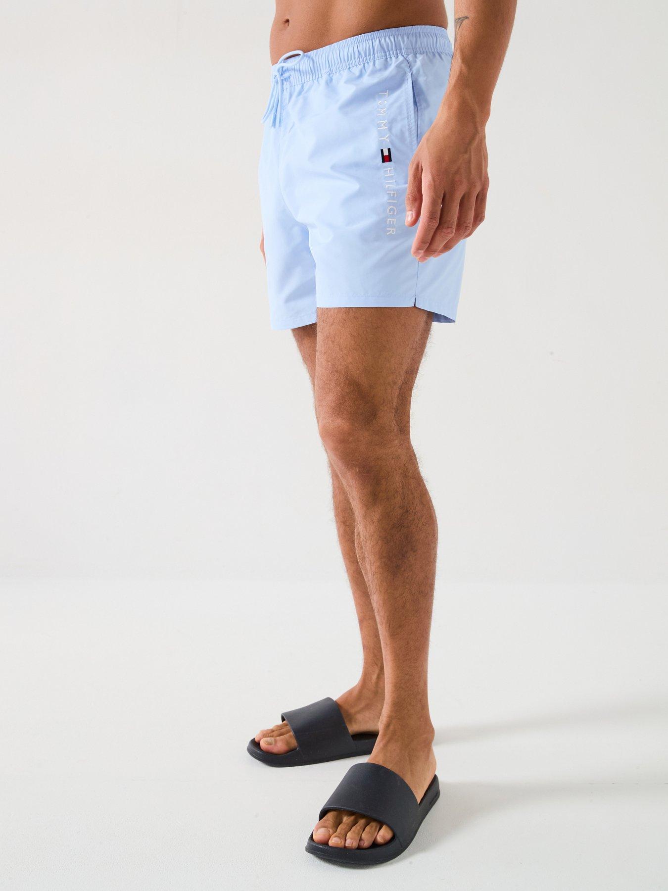Tommy Hilfiger Medium Drawstring Swim Shorts - Light Blue