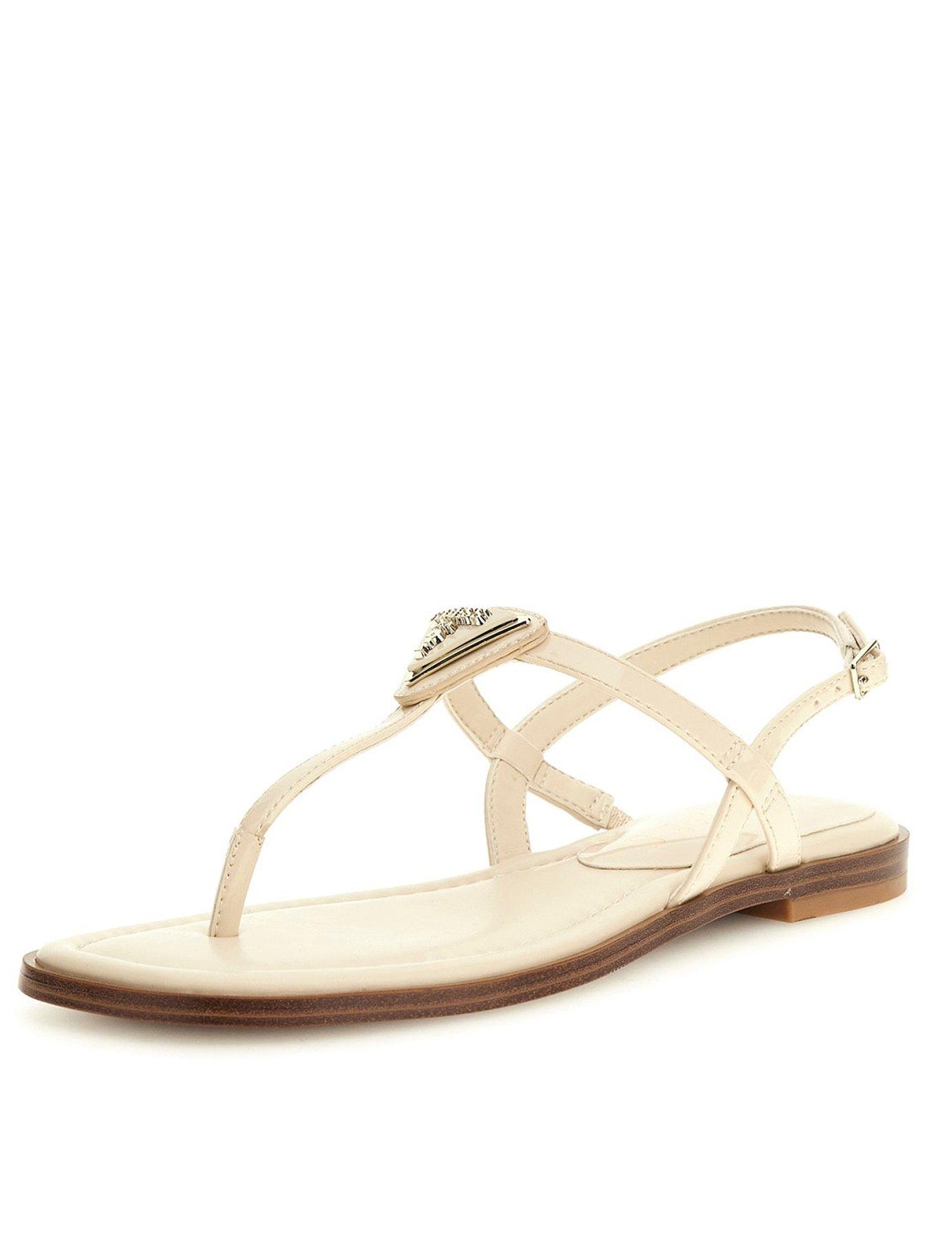 Guess Rainey Flat Sandal - Cream