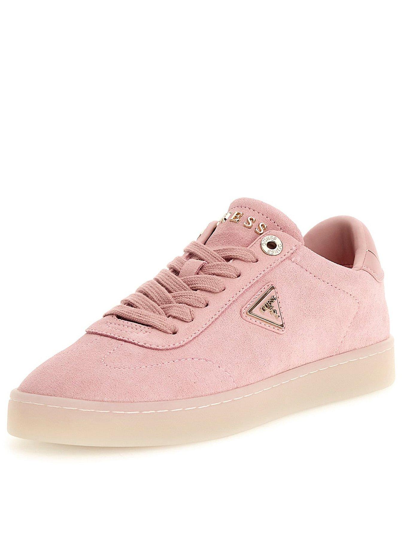 Image 1 of 5 of Guess Jazlie Suede Sneakers - Pink
