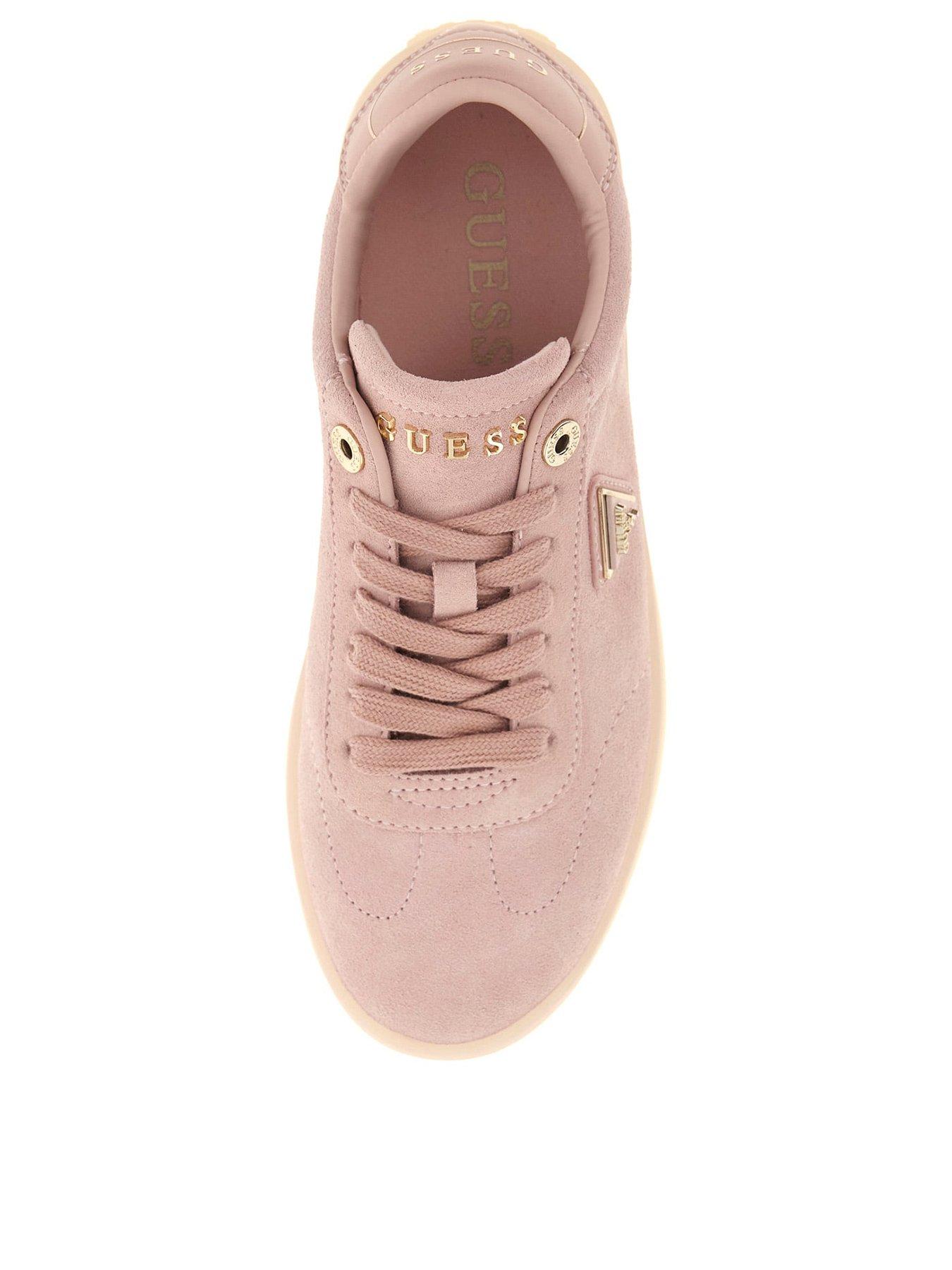 Image 3 of 5 of Guess Jazlie Suede Sneakers - Pink