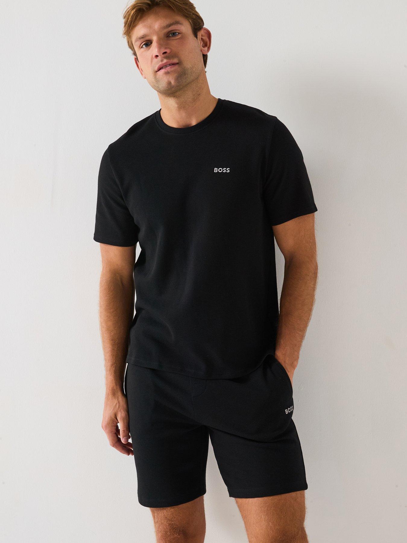 Image of BOSS Waffle Loungewear T-Shirt - Black