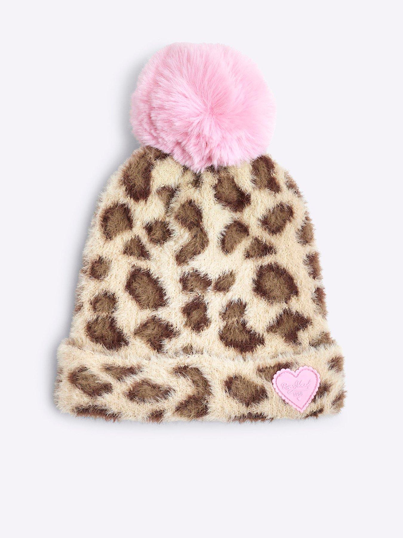 river-island-girls-leopard-pom-pom-beanie-hat-beige